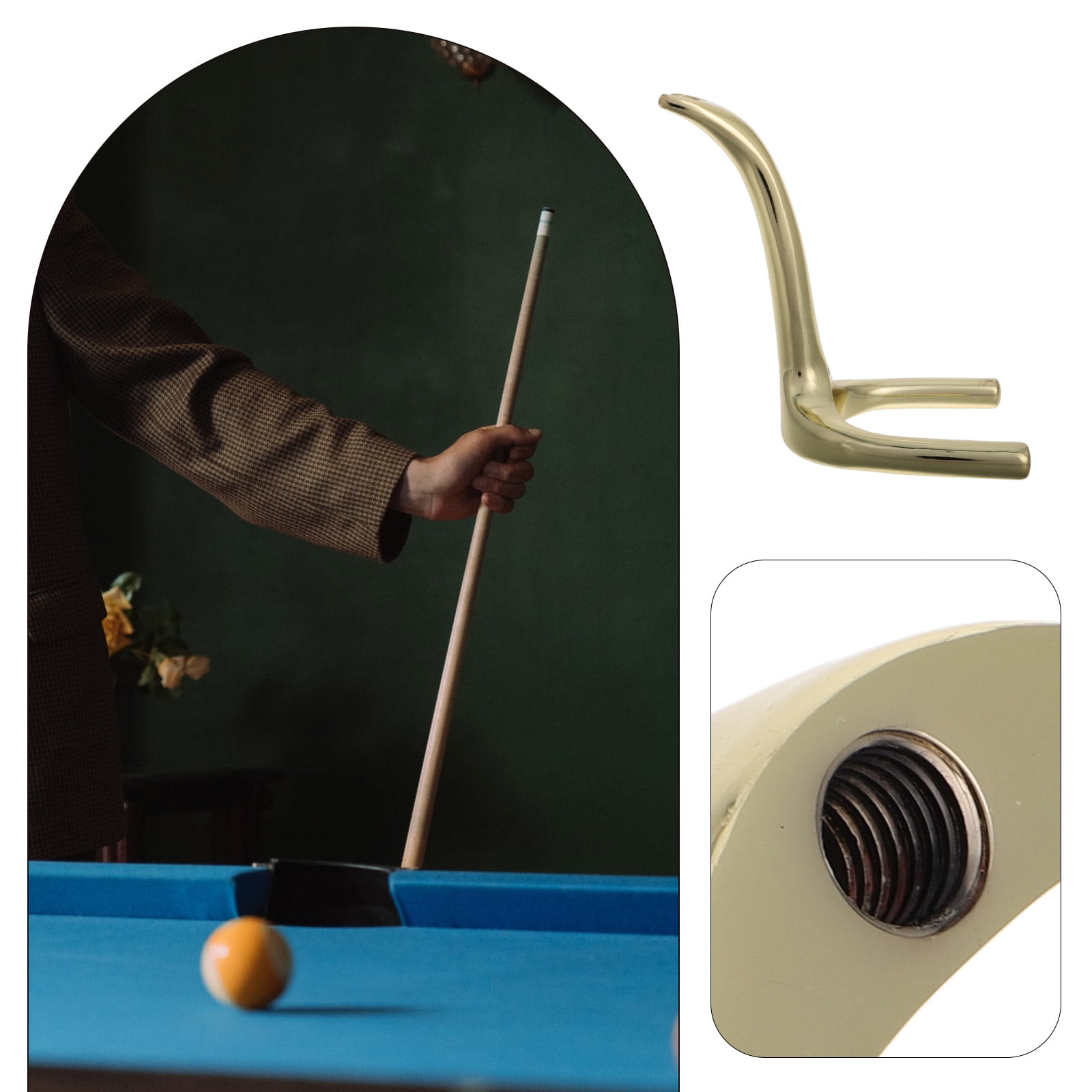 SWETRACE 1Pcs Elegant Copper Billiards Bridge Head for Pool Sticks and Rooms Stability - Image 7