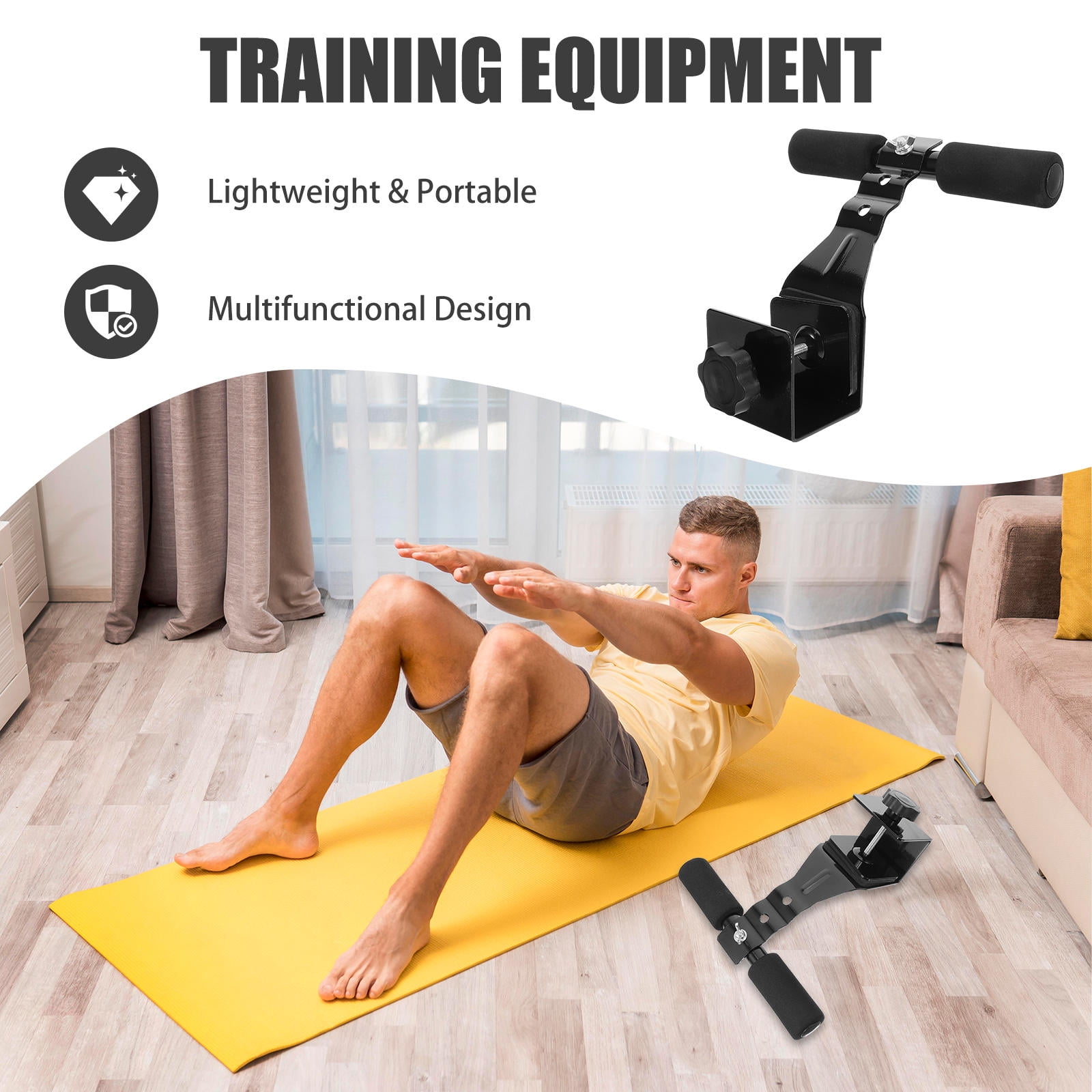 SWETRACE Abdominal Exercise Roller Ab Training Bar White 1Pcs Indoor Exercise - Image 5