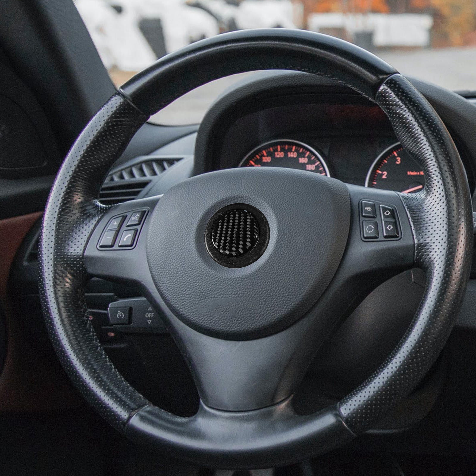 SWETRACE 1Pack Black Plastic Horn Button Cover for Car - Image 6