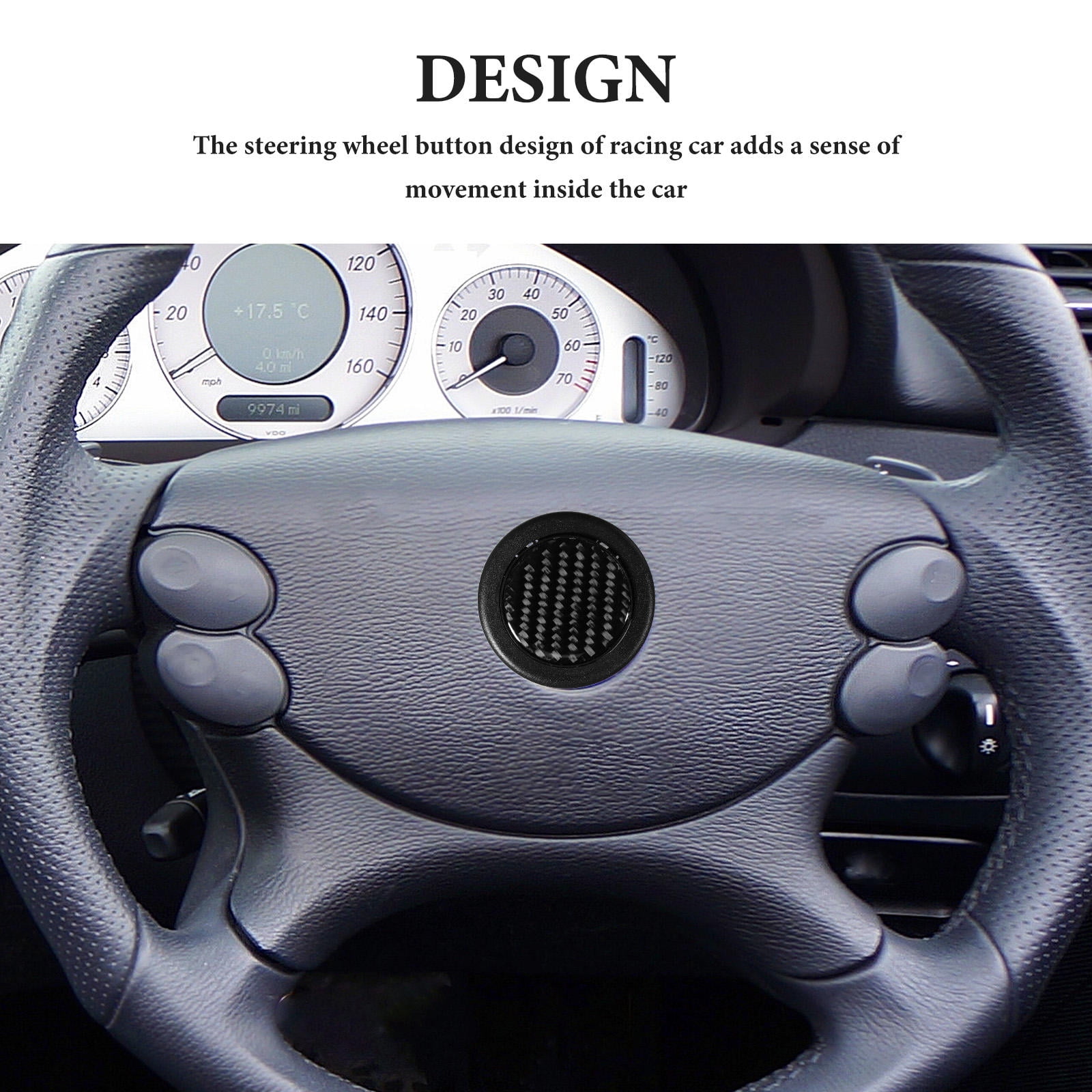 SWETRACE 1Pack Black Plastic Horn Button Cover for Car - Image 8