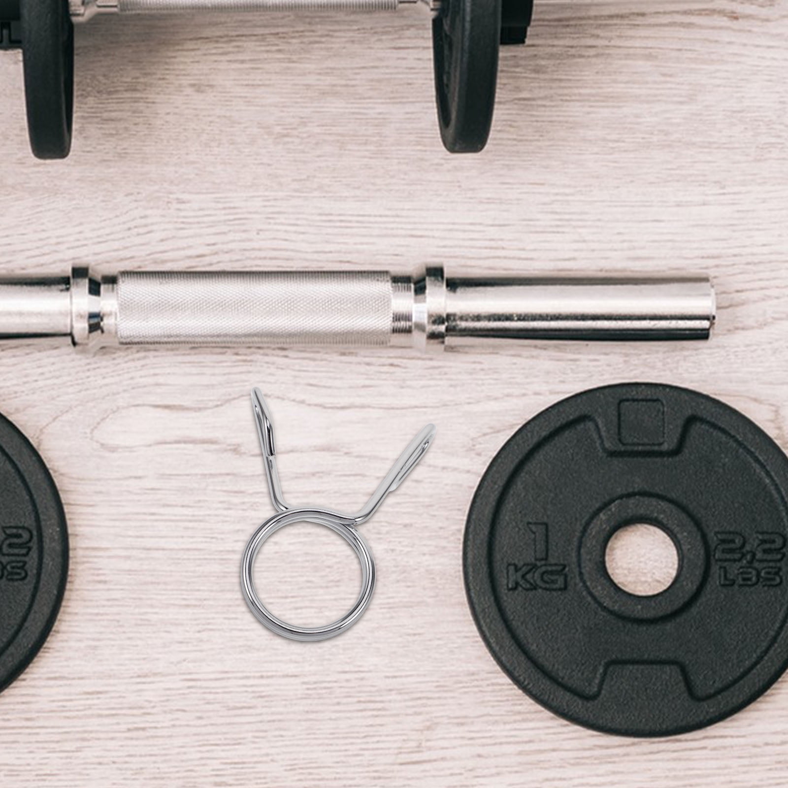 SWETRACE 1Pcs Silver Barbell Clamps for Gym Accessories and Fitness Equipment in Workout Sessions - Image 4