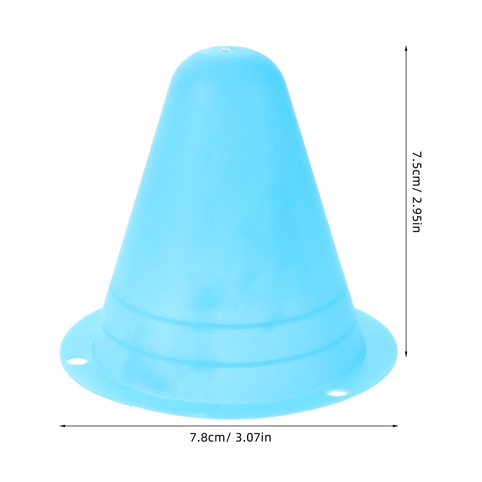 SWETRACE Mini Cones for Sports 20Pcs PE Skating Training Cones for Roller Skates Enthusiasts 11.8X11.8X2.9In - Image 2