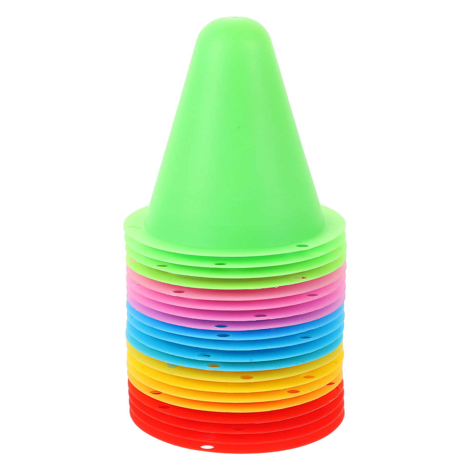 SWETRACE Mini Cones for Sports 20Pcs PE Skating Training Cones for Roller Skates Enthusiasts 11.8X11.8X2.9In - Image 5