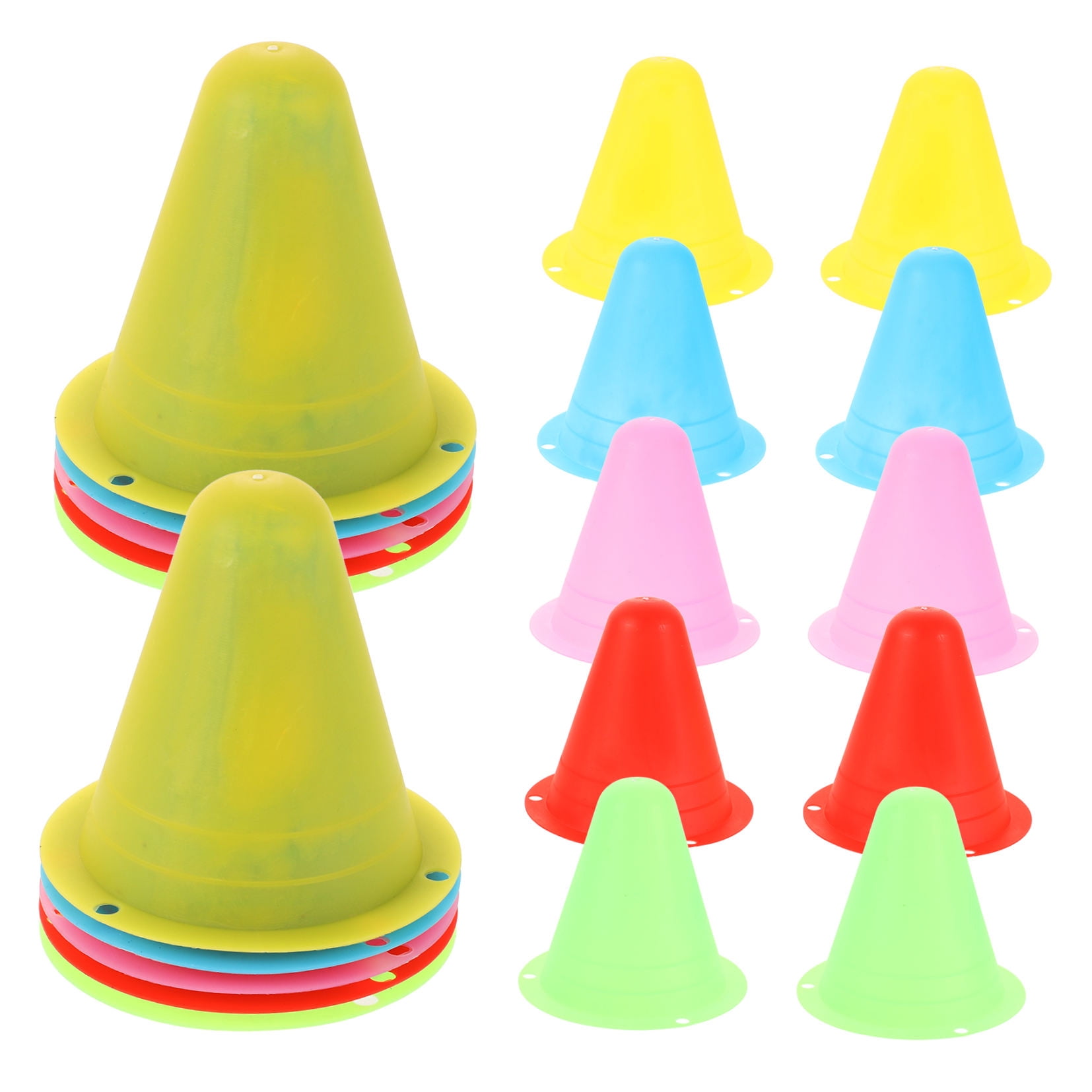 SWETRACE Mini Cones for Sports 20Pcs PE Skating Training Cones for Roller Skates Enthusiasts 11.8X11.8X2.9In - Image 6