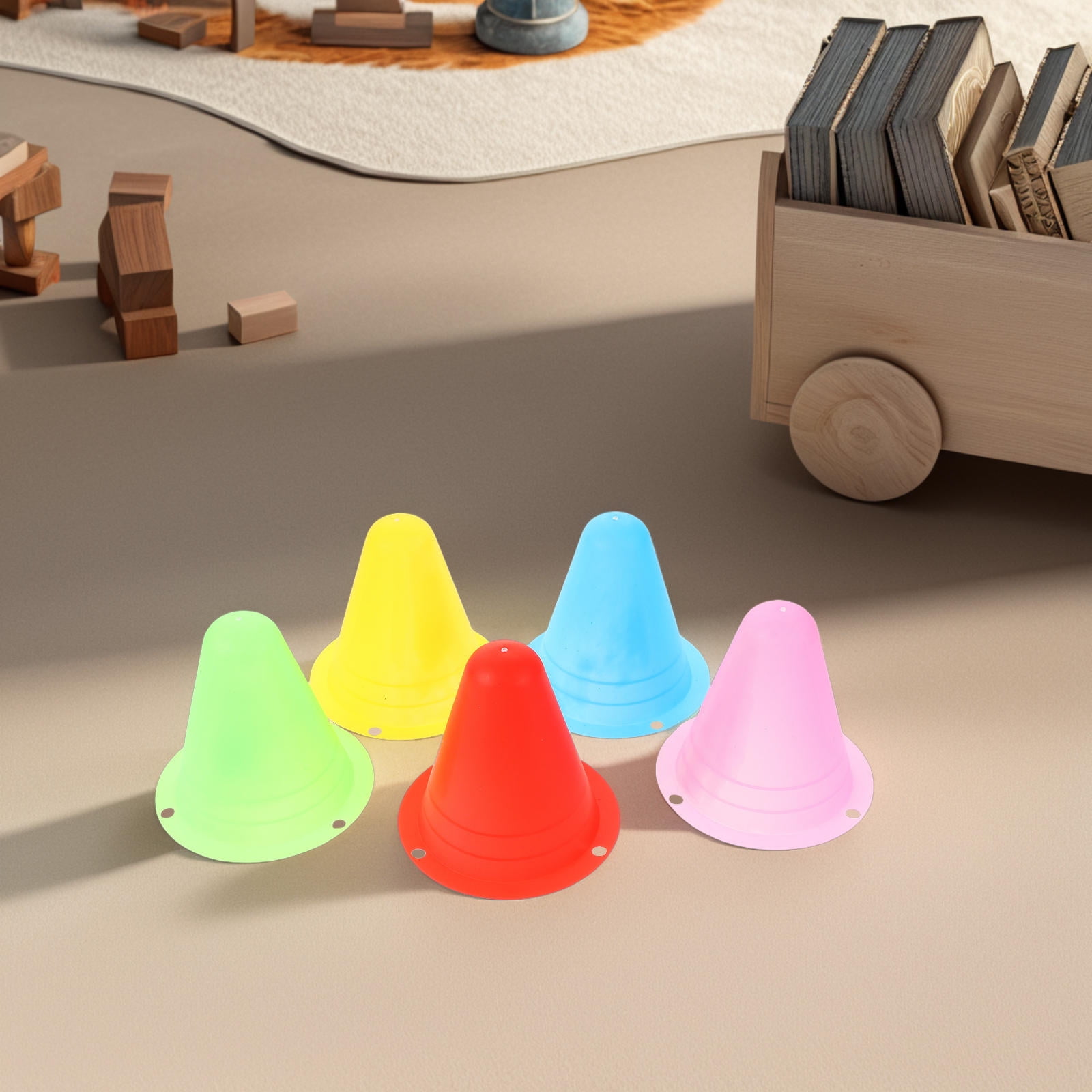 SWETRACE Mini Cones for Sports 20Pcs PE Skating Training Cones for Roller Skates Enthusiasts 11.8X11.8X2.9In - Image 8
