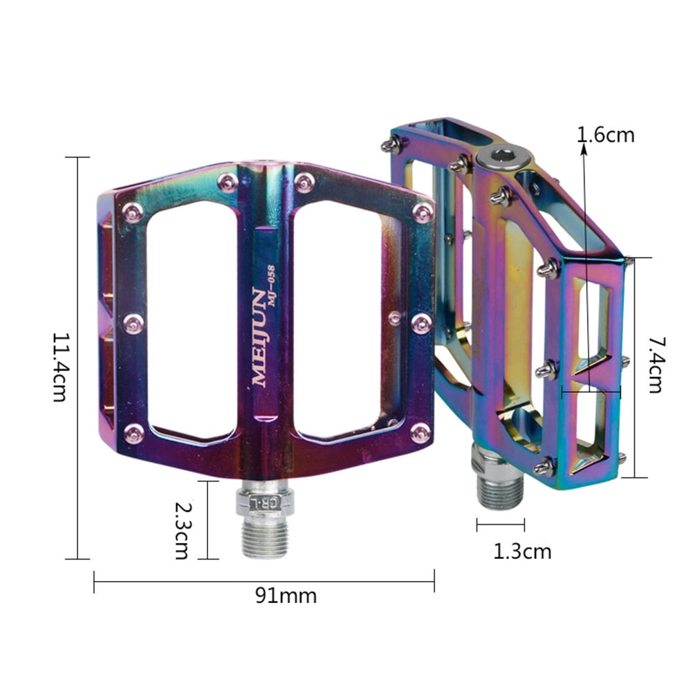 SWETRACE Colorful Aluminum Alloy Foot Pedals for Cyclists 1 Pair 4.5*3.6*0.8in - Image 2