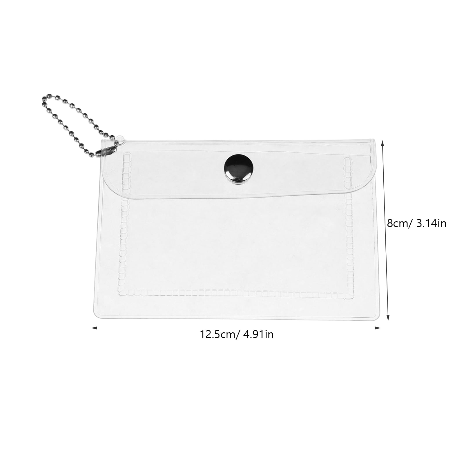 SWETRACE 1Set Compact Coin Purse Square Transparent PVC for Keychain and Outdoor Use by Students and Teens - Image 2