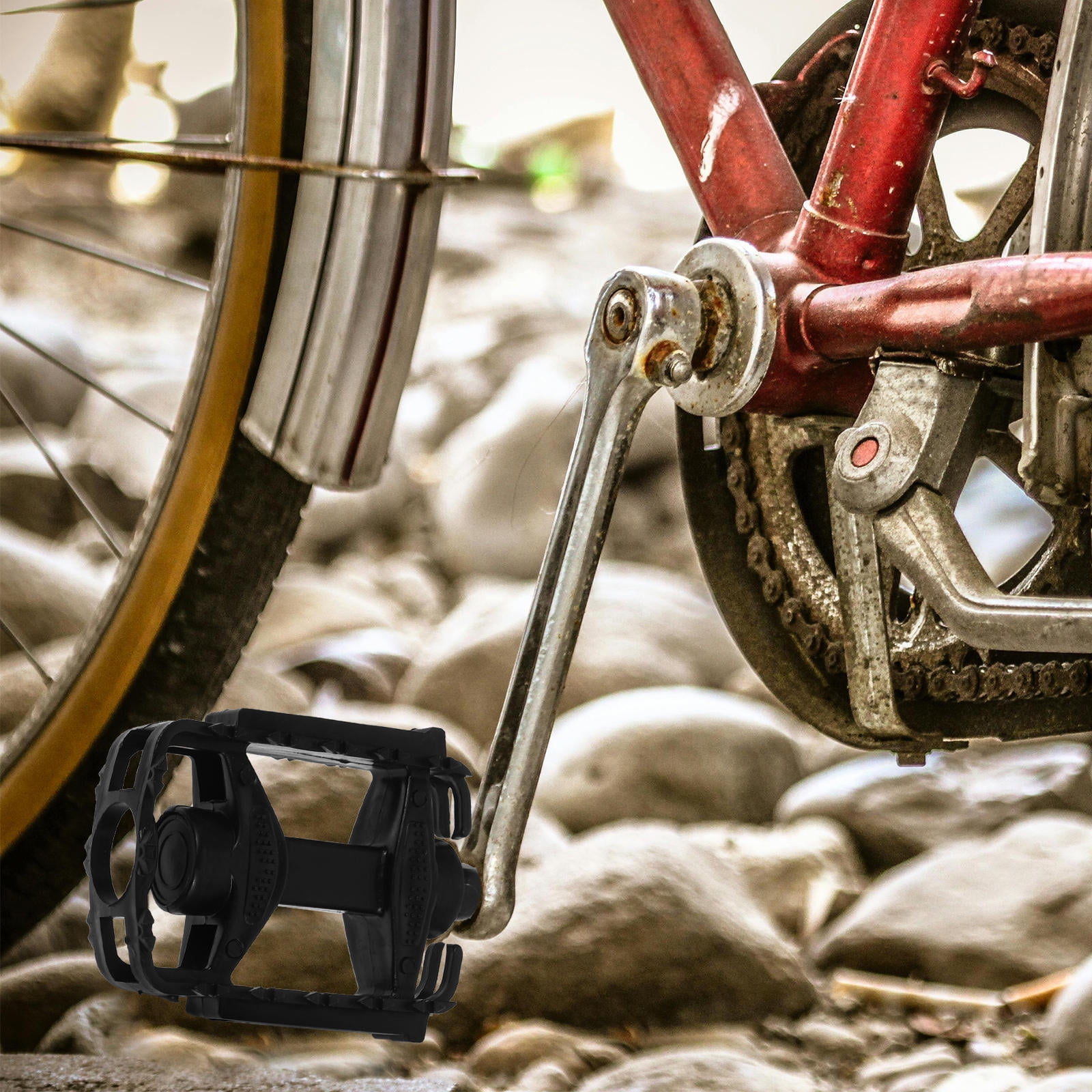 SWETRACE 1 Pair Outdoor Bike Pedals Stable Riding Fine Craft Design Black - Image 2