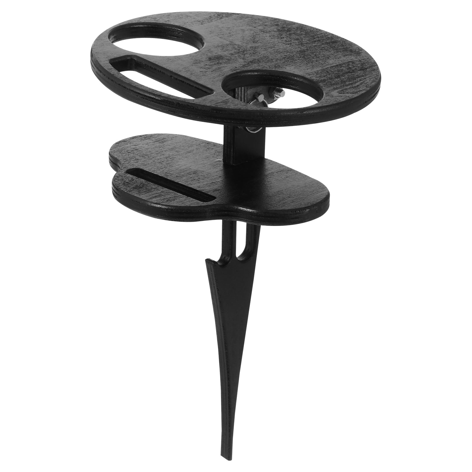 SWETRACE Outdoor Table Black Wooden Plastic 1Pc 11.8x7.9x7.9in - Image 1