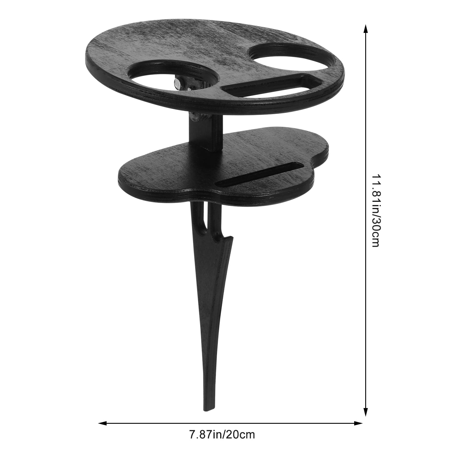 SWETRACE Outdoor Table Black Wooden Plastic 1Pc 11.8x7.9x7.9in - Image 2