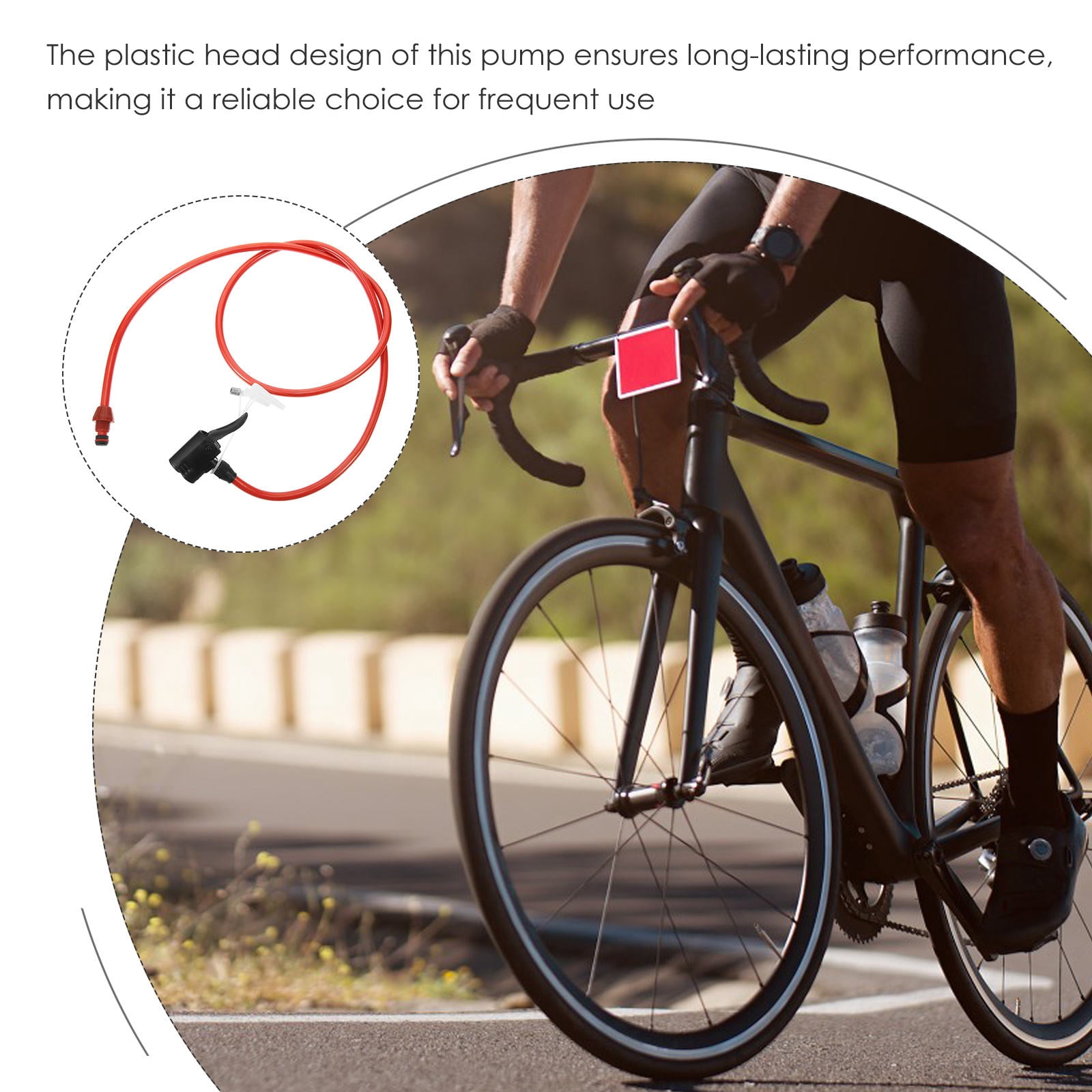 SWETRACE Bicycle Pump Hose Tpu Red 1Pcs 47.2X0.4X0.4In - Image 7