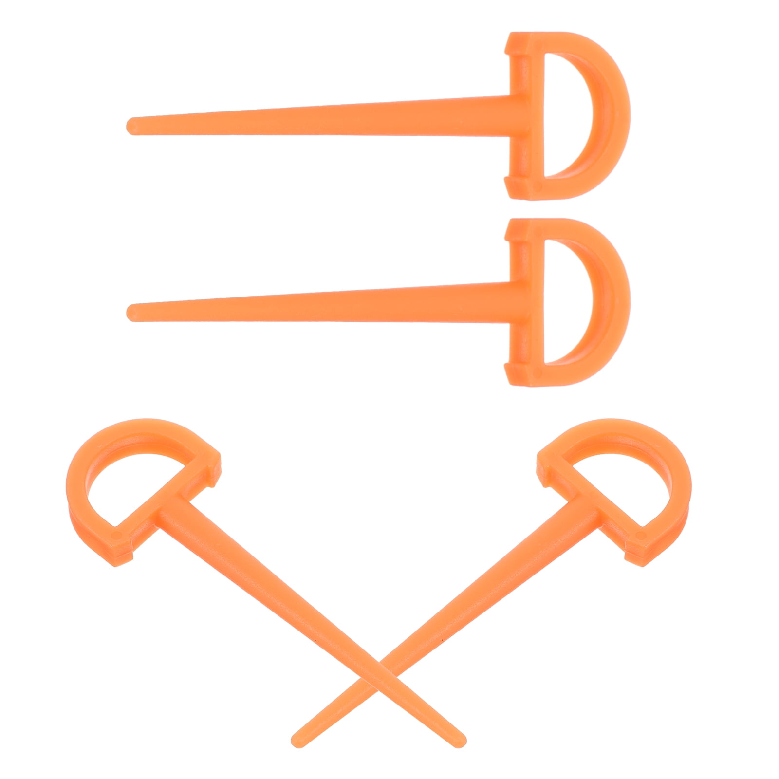 SWETRACE 4Pcs Ground Stakes in Orange Plastic for Tents and Outdoor Gear 3.5in - Image 3