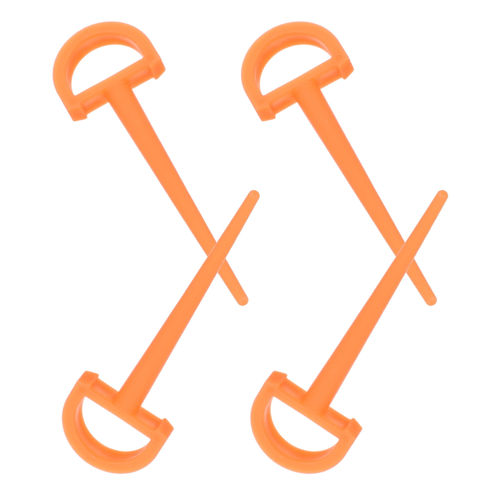SWETRACE 4Pcs Ground Stakes in Orange Plastic for Tents and Outdoor Gear 3.5in - Image 8