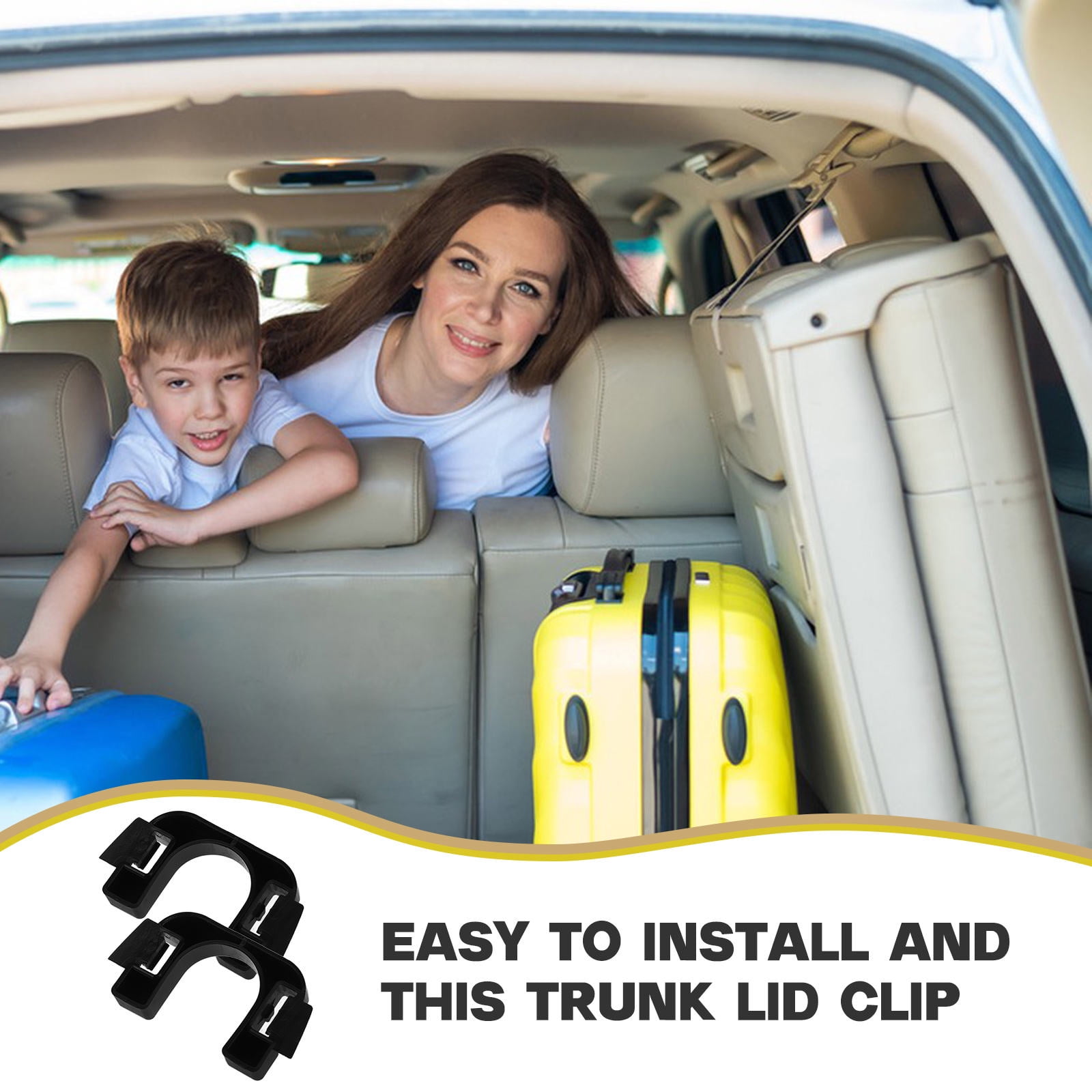 SWETRACE Trunk Storage Lift Clip 1 Pair of Black Plastic for Car Trunk Accessories 1.57x0.98x0.51in - Image 2