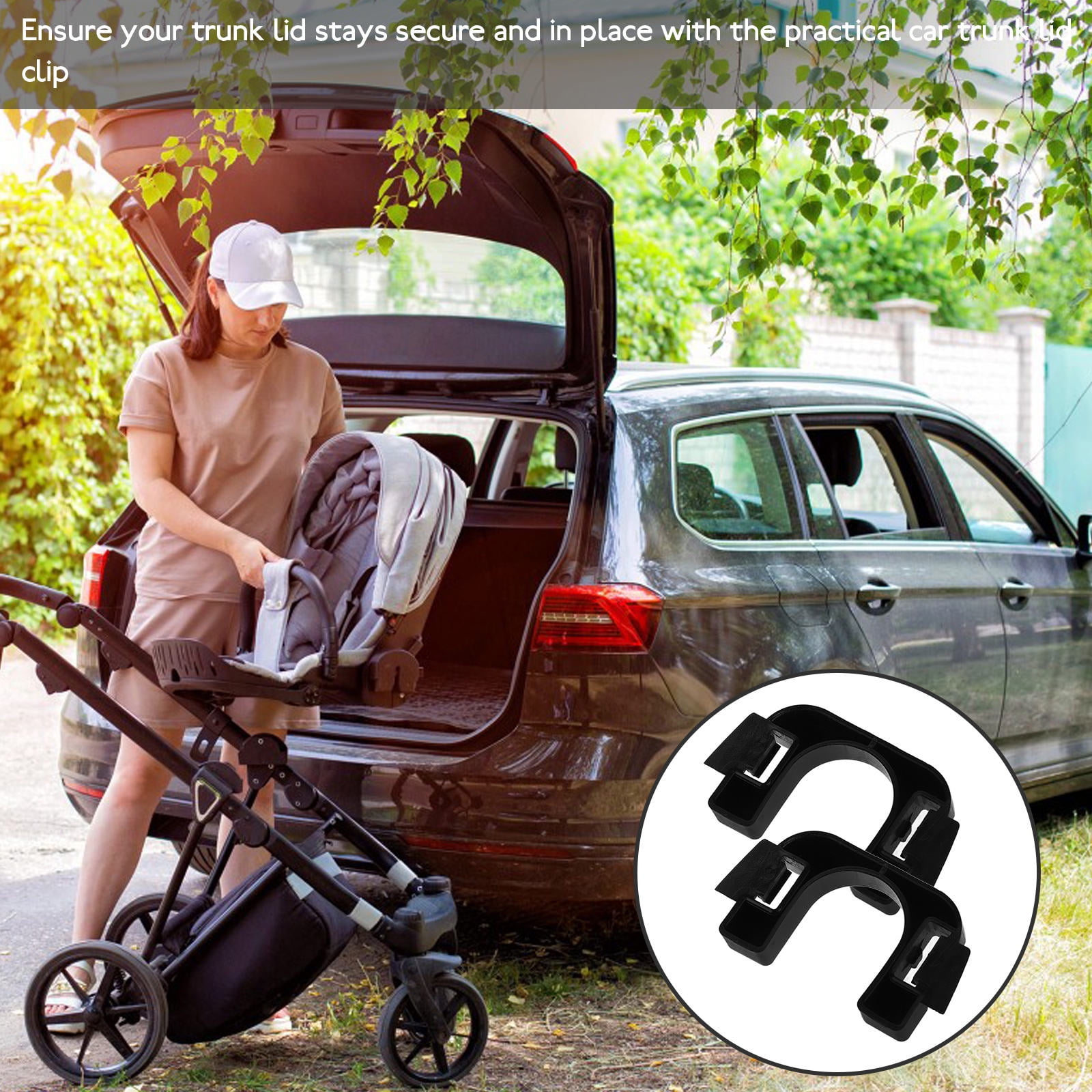 SWETRACE Trunk Storage Lift Clip 1 Pair of Black Plastic for Car Trunk Accessories 1.57x0.98x0.51in - Image 7