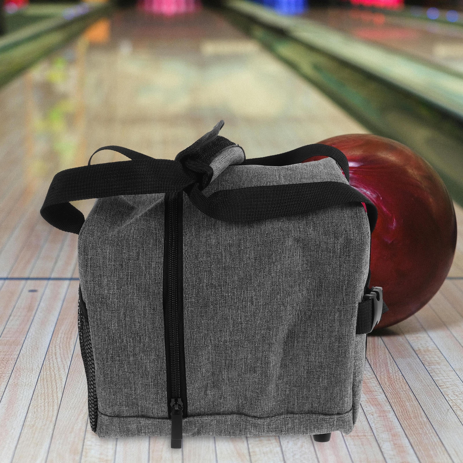 SWETRACE Single Ball Bowling Bag 1Pcs Grey Polyester with Ball Protection Feature for .7x8.7x8.7in - Image 4