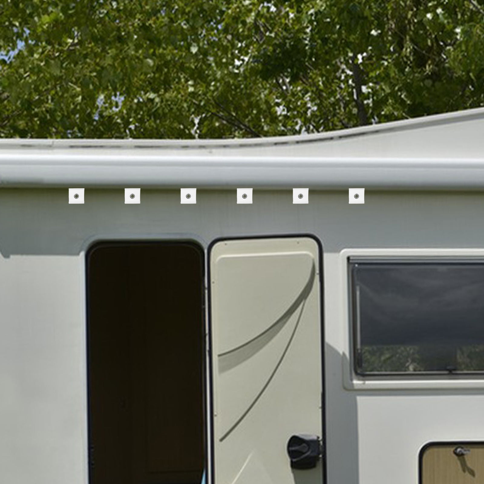 SWETRACE 6Pcs Awnings Tool for RV Canopy and Garden Parties White 1.97X1.97X0.28in - Image 4
