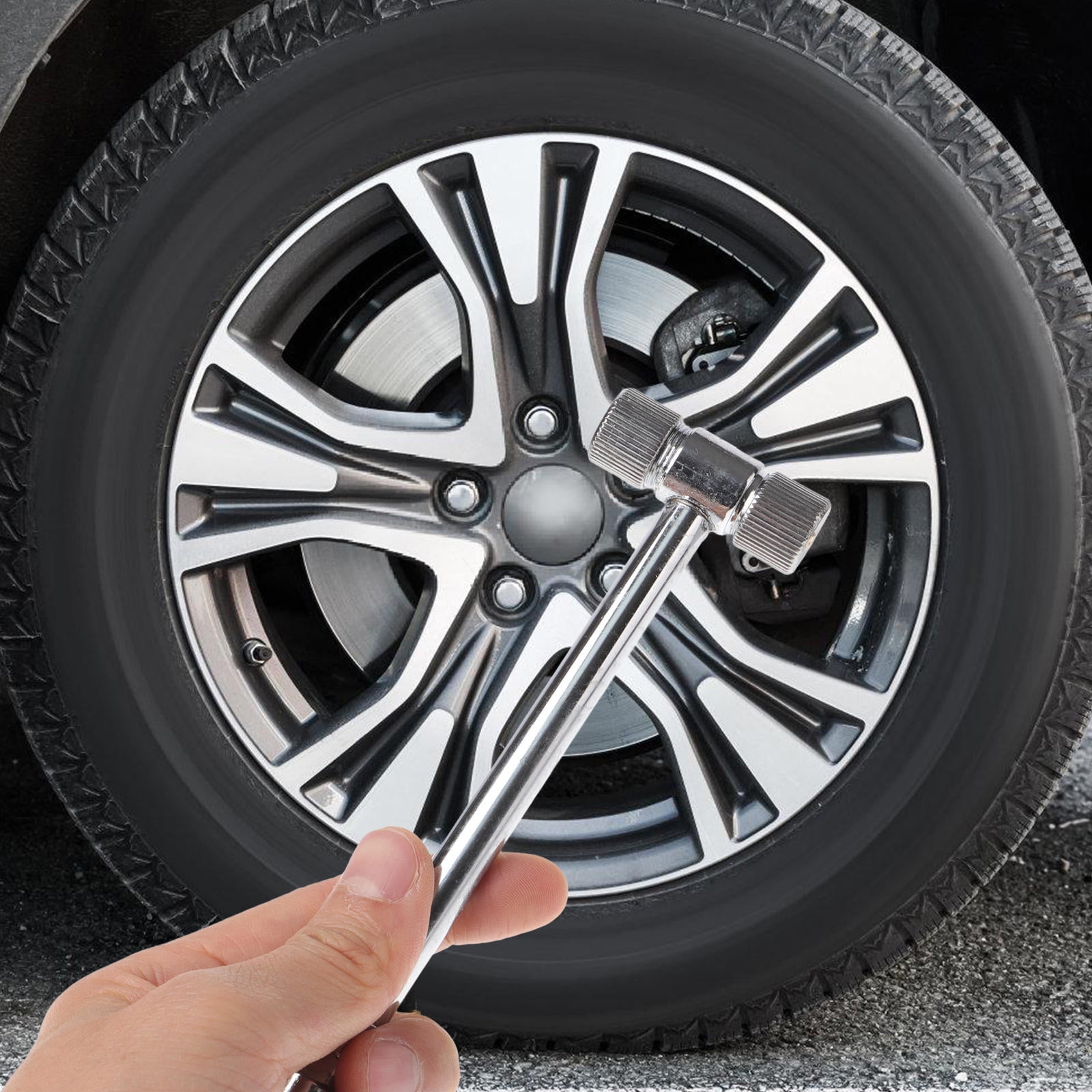 SWETRACE Tire Valve Extender Kit 1Pcs T-Shaped Valve Stem Extensions Compatible with Car Tires 6.3*1.8*0.6in - Image 8