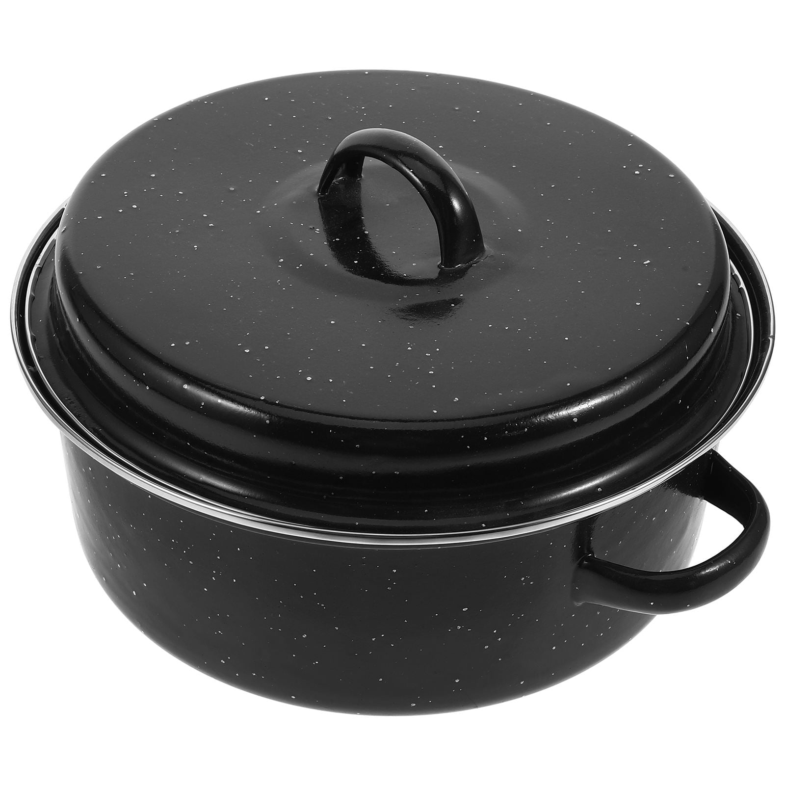 SWETRACE Iron Covered Roaster Pan With Lid Daily Use For Households 10.6X9.4X6.9In - Image 4