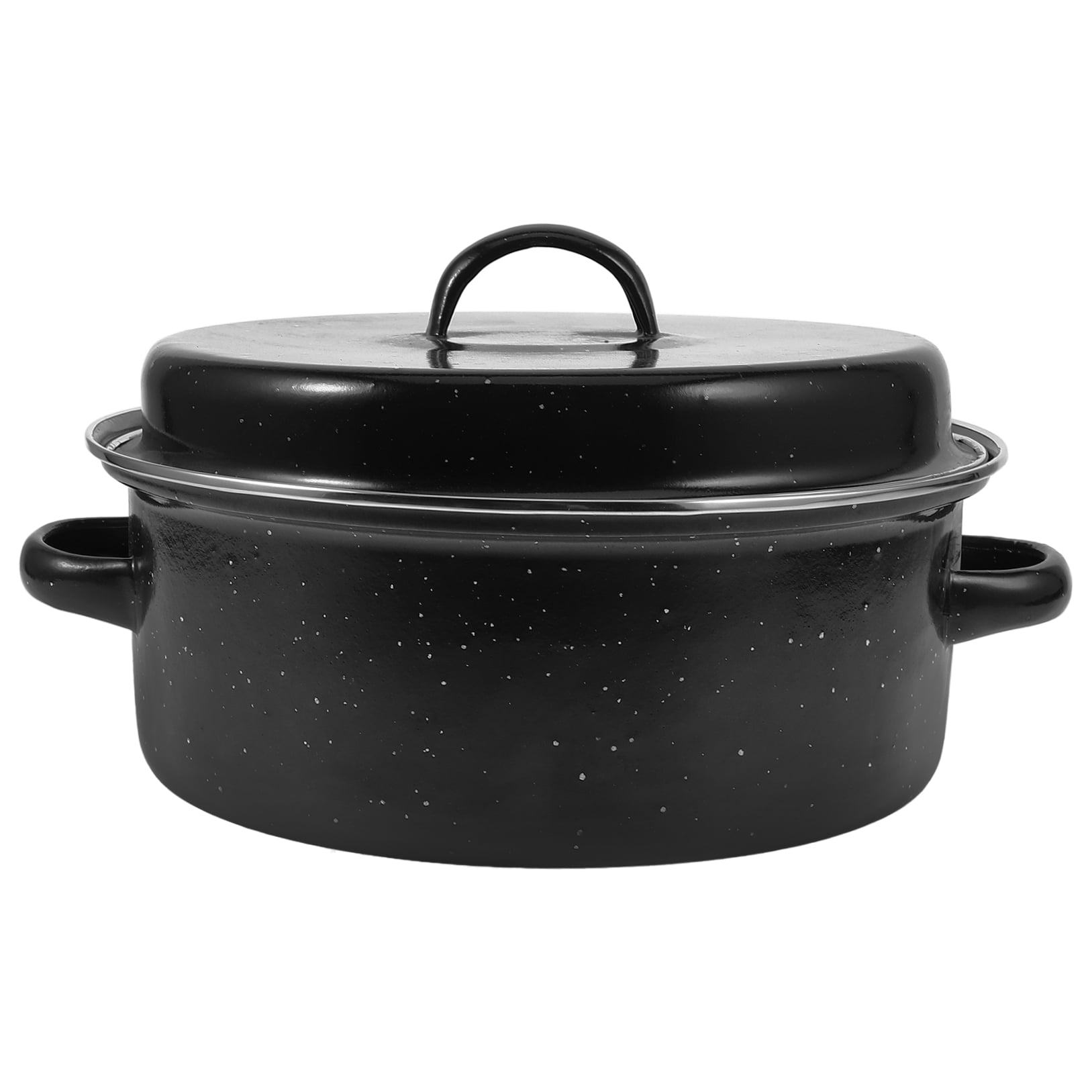 SWETRACE Iron Covered Roaster Pan With Lid Daily Use For Households 10.6X9.4X6.9In - Image 5