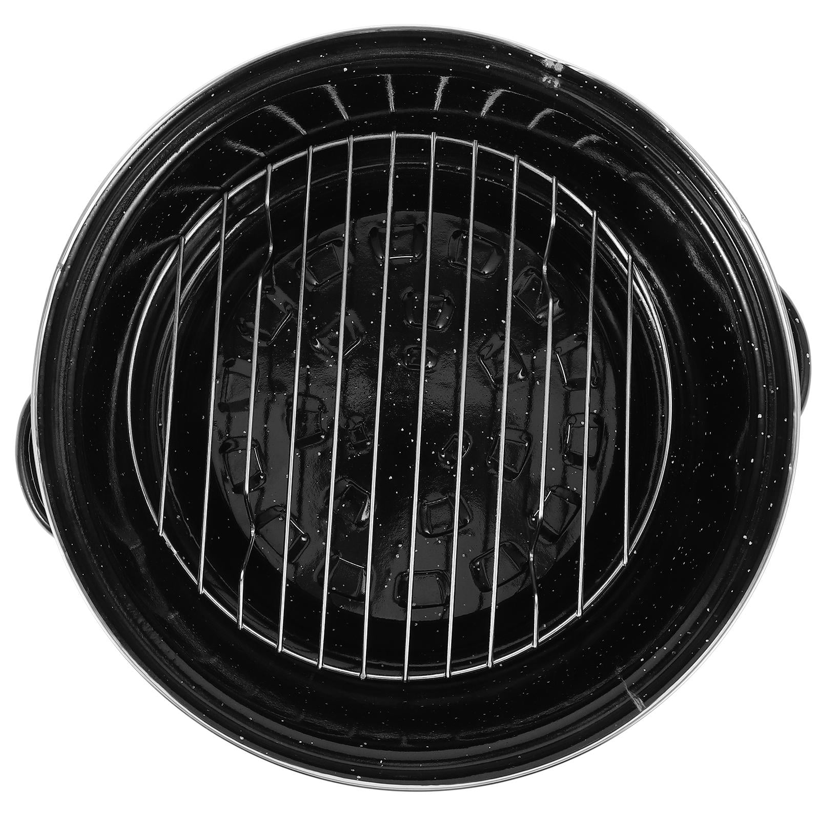 SWETRACE Iron Covered Roaster Pan With Lid Daily Use For Households 10.6X9.4X6.9In - Image 7