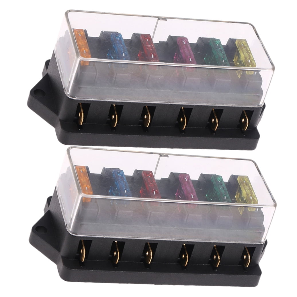 SWETRACE 2Pcs Metal 6 Way Fuse Holder for Vehicle Maintenance Electrical Installation Car Fuse Accessory 4.3x2.0x1.7in - Image 4
