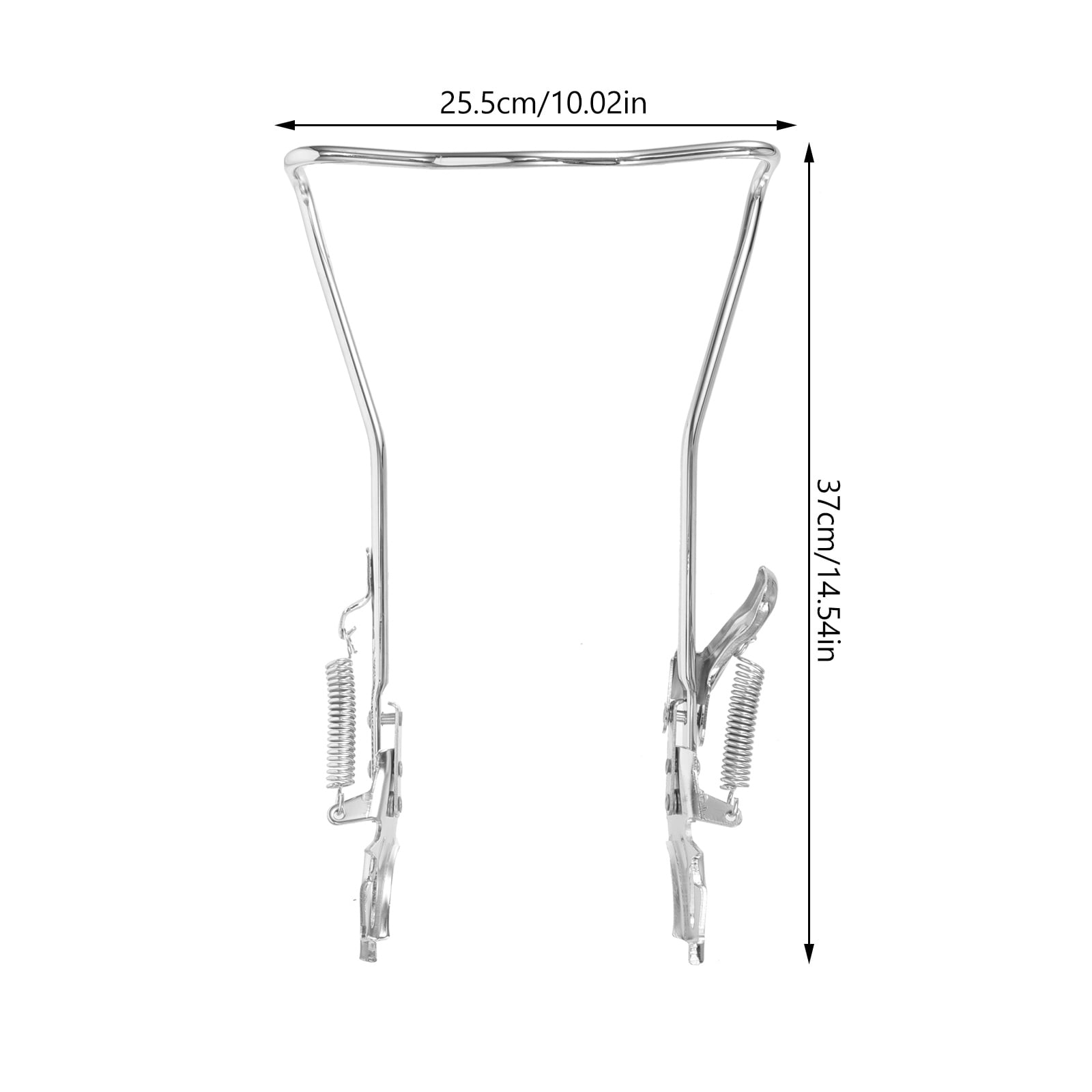 SWETRACE 1Set Steel Silver Double Legged Bike Kickstand for Stable Support Non Slip Feet Quick Adjustment 14.6x10x0.4in - Image 2