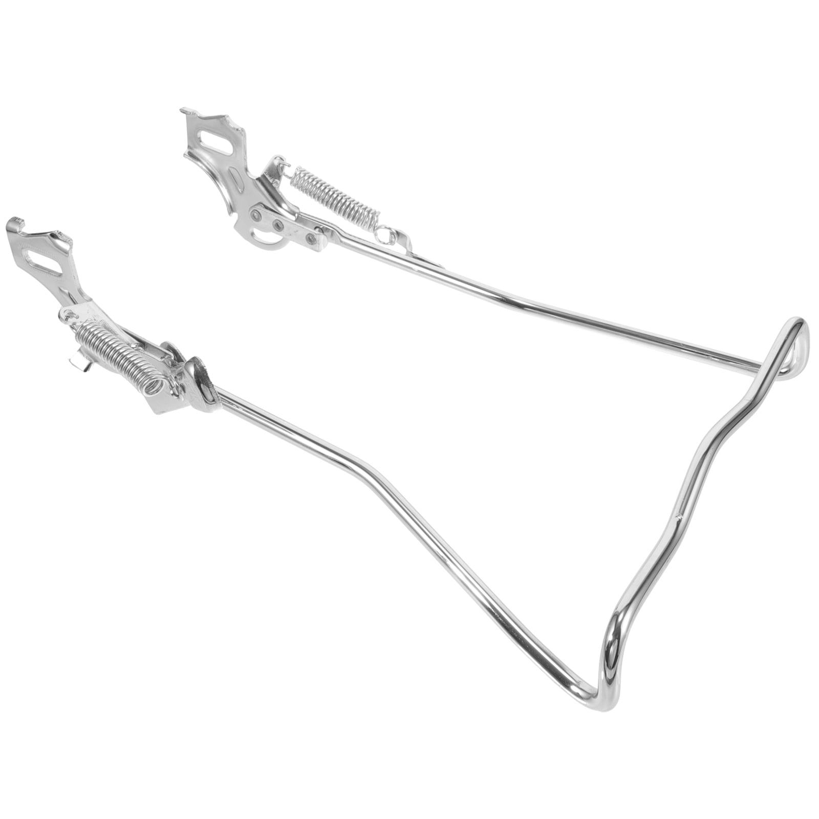 SWETRACE 1Set Steel Silver Double Legged Bike Kickstand for Stable Support Non Slip Feet Quick Adjustment 14.6x10x0.4in - Image 4