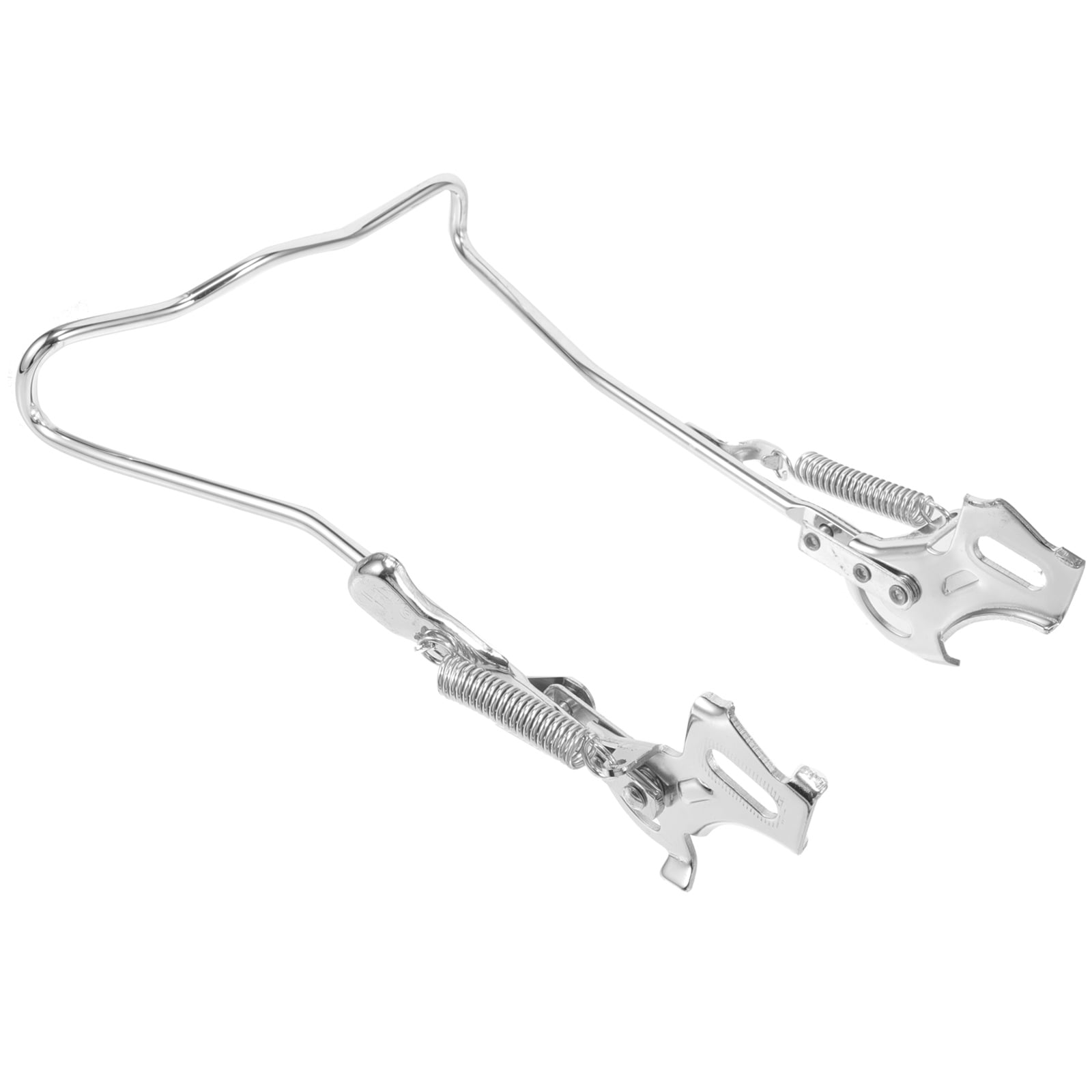 SWETRACE 1Set Steel Silver Double Legged Bike Kickstand for Stable Support Non Slip Feet Quick Adjustment 14.6x10x0.4in - Image 7