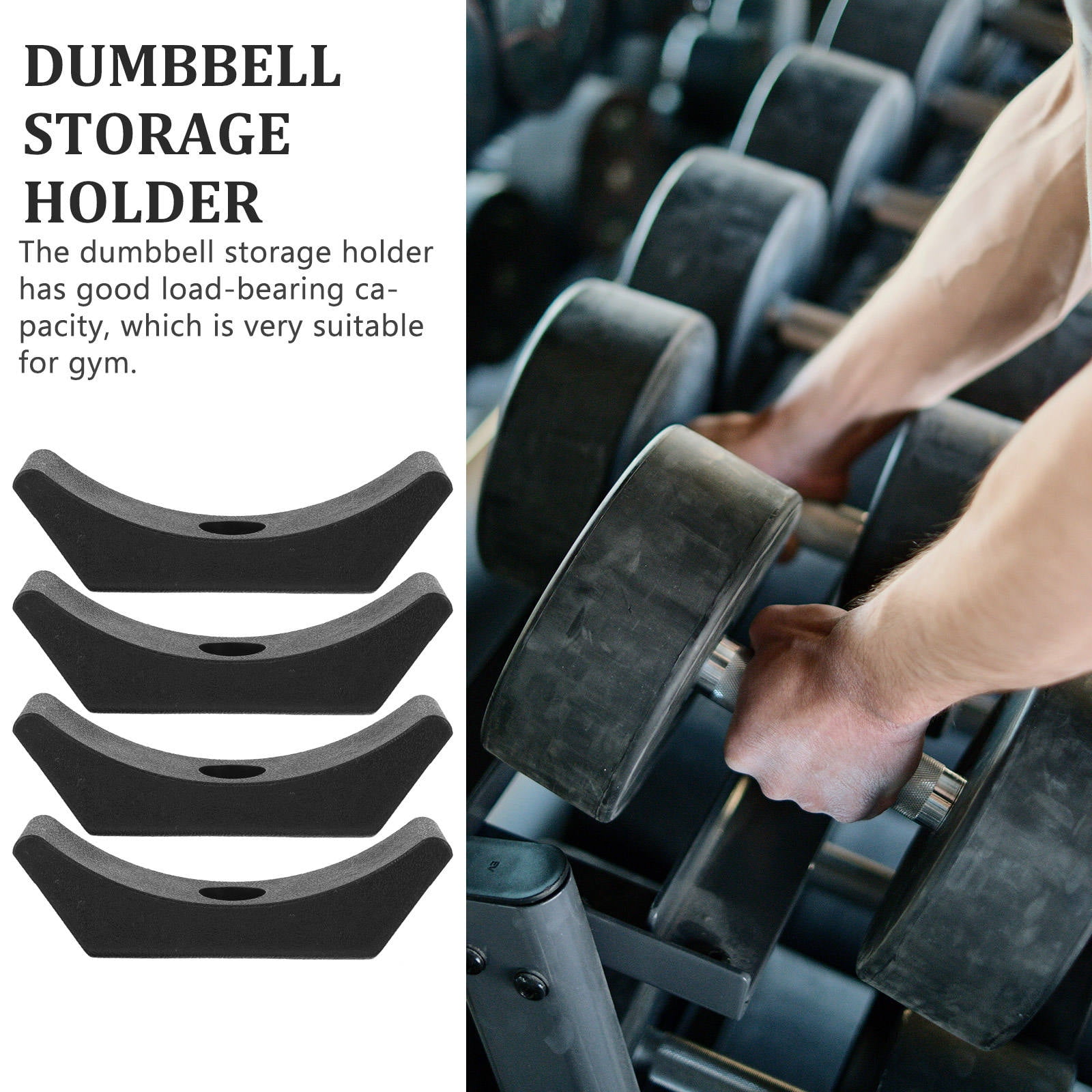 SWETRACE 4Pcs Small Dumbbell Rack Storage for Gym Accessories with Rectangular Shape and 15x5cm Size - Image 6