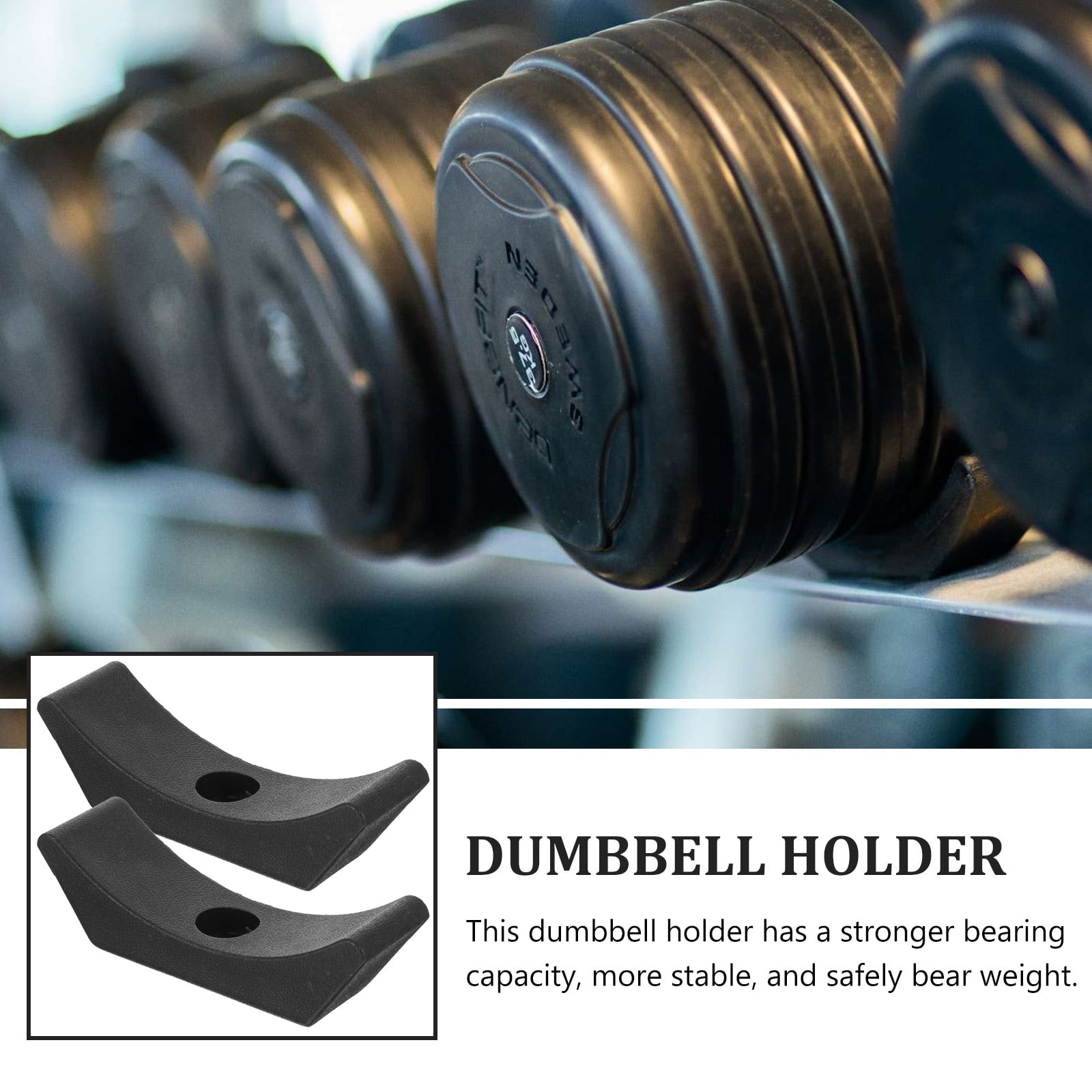 SWETRACE 4Pcs Small Dumbbell Rack Storage for Gym Accessories with Rectangular Shape and 15x5cm Size - Image 8