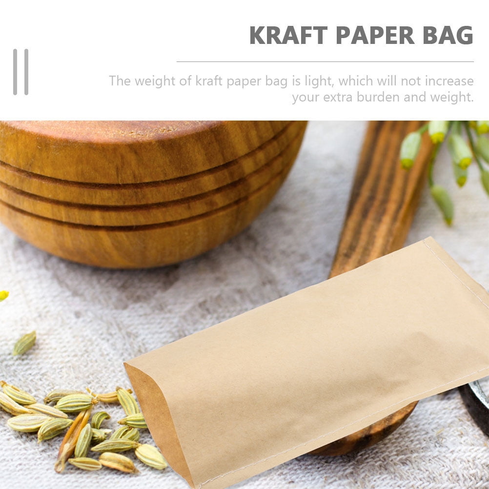 SWETRACE 100Pcs Light Yellow Rectangular Garden Paper Bags for Storage 5.1x3.5x0.04in - Image 7