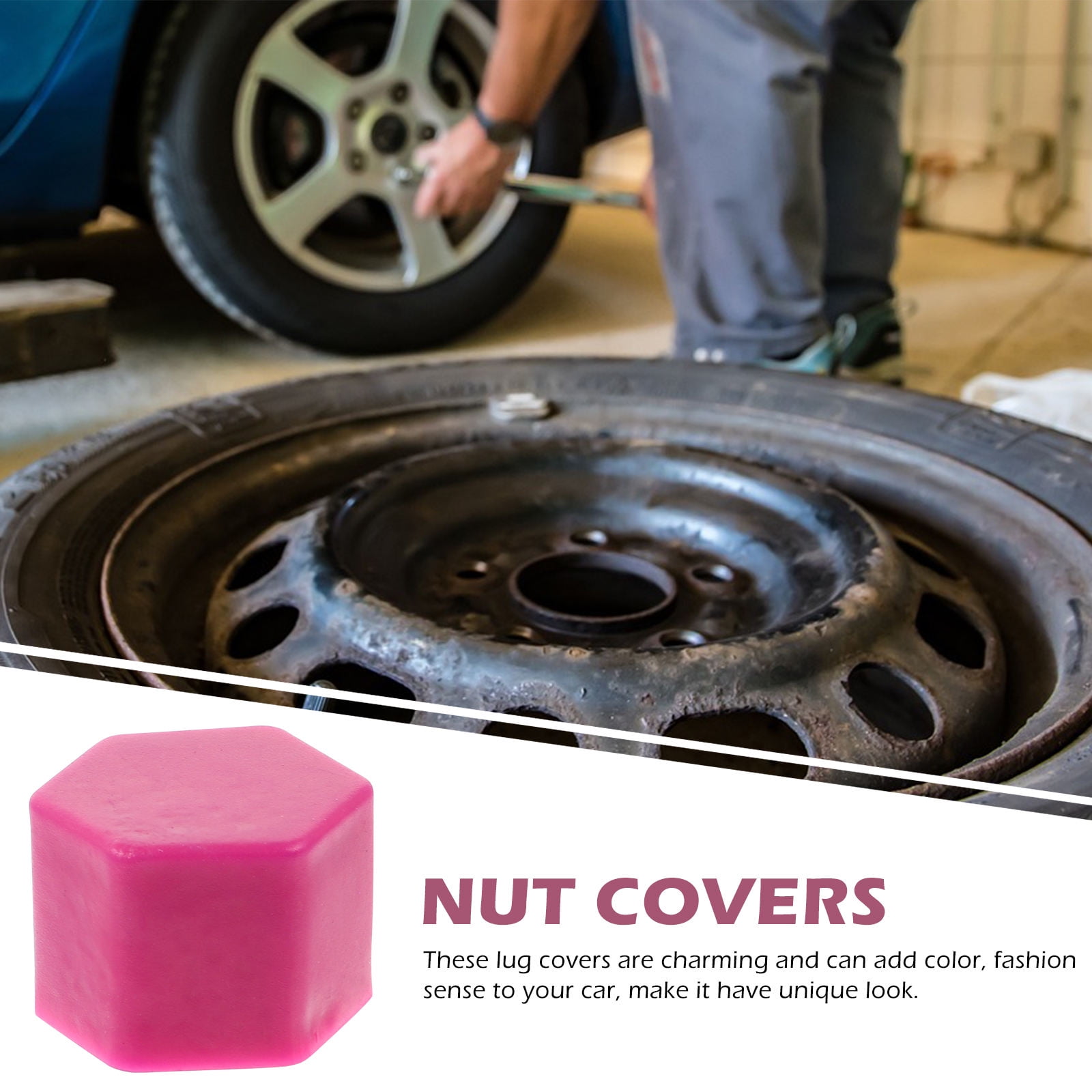 SWETRACE Hub Nut Cover Purple Silicone 20pcs - Image 5