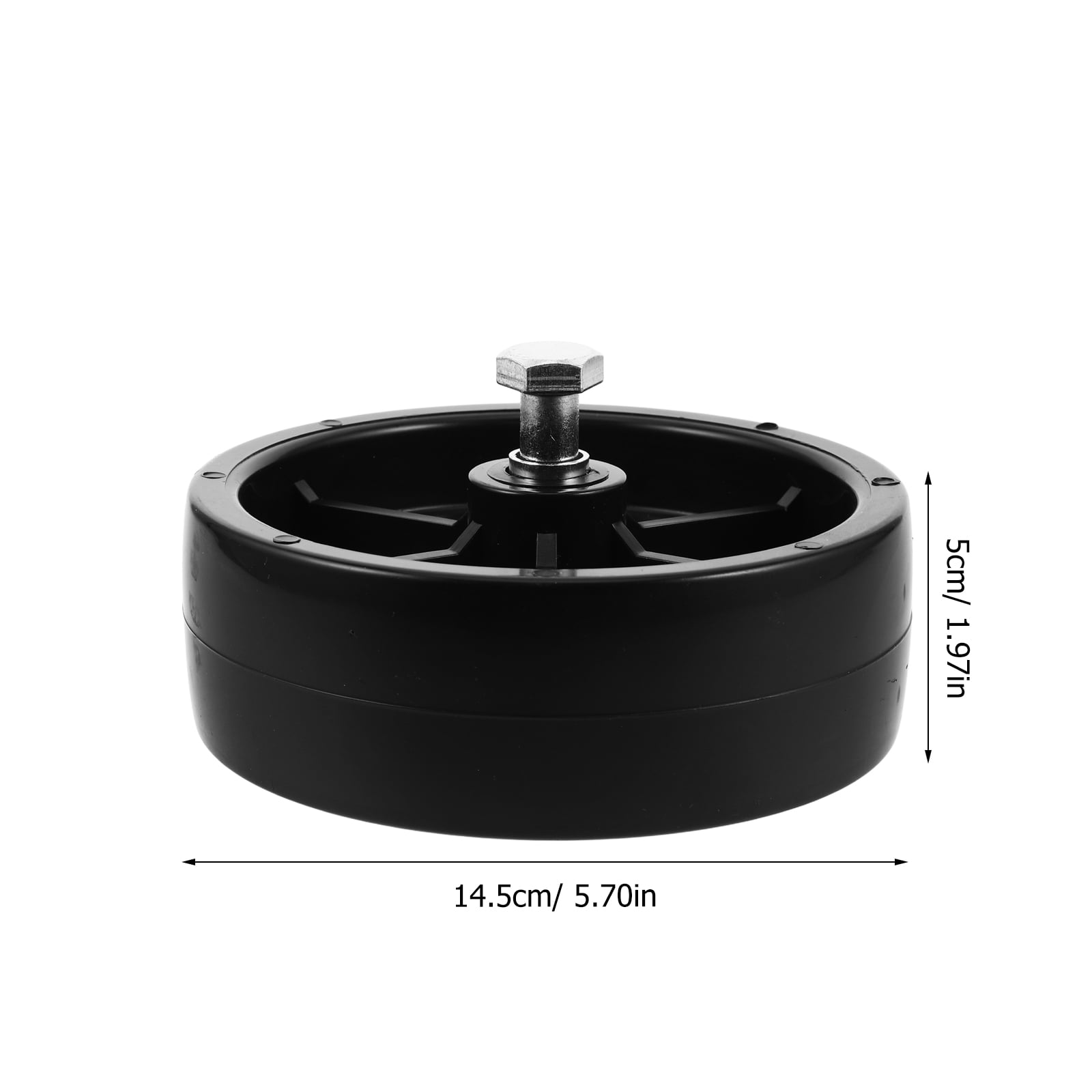 SWETRACE Stable Support Trailer Jack Wheel Replacement Black 1 Set - Image 2