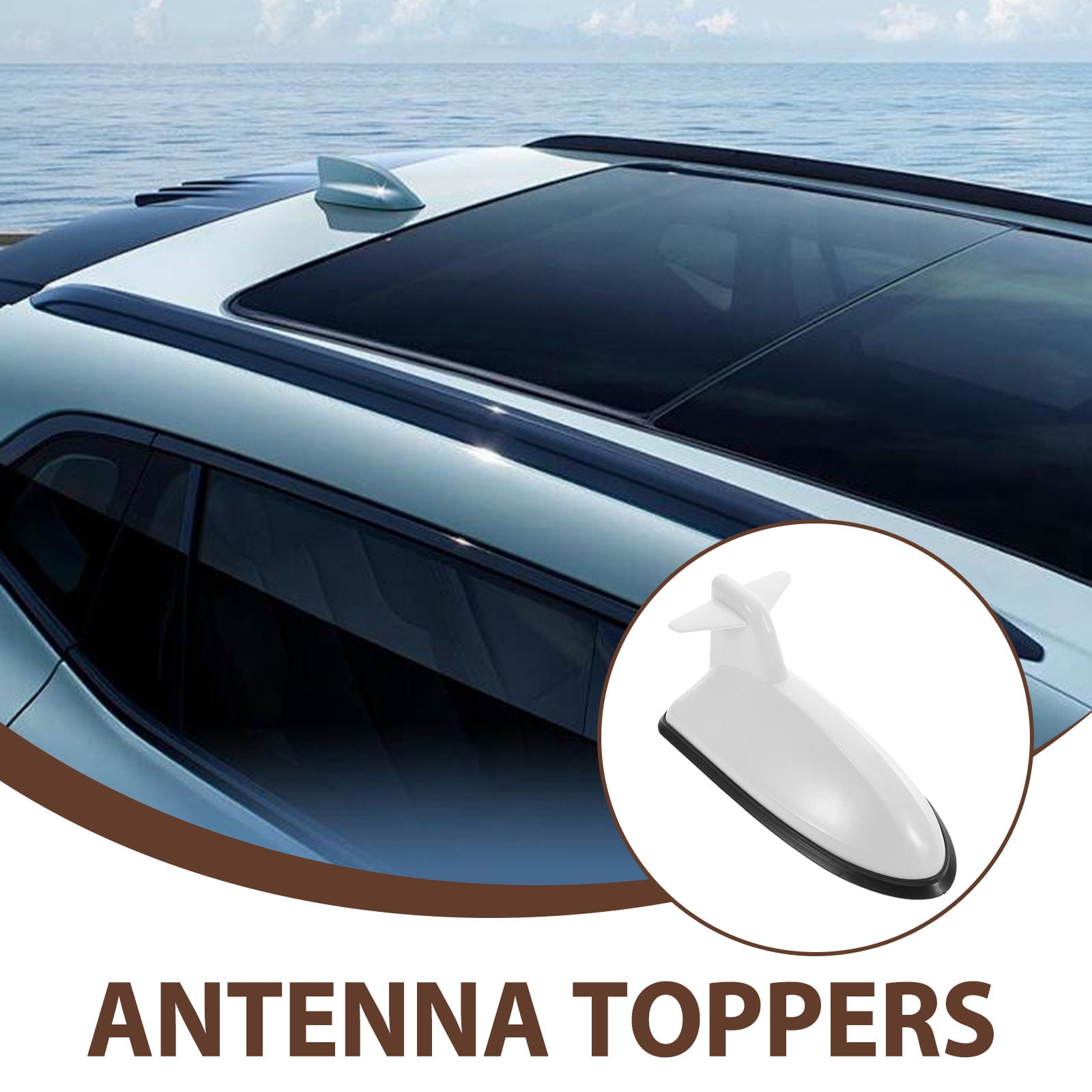 SWETRACE 1Pcs Car Antenna Top Cover White Plastic Car Roof Antenna for Car Owners Use - Image 7