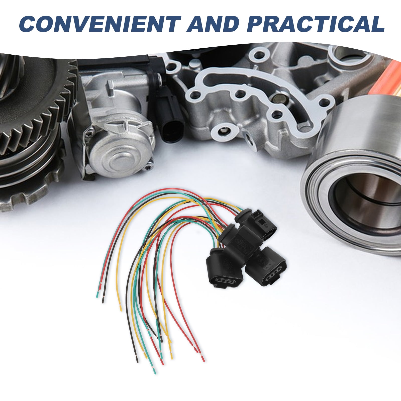 SWETRACE Wiring Connectors Automotive 4Pcs Ignition Coil Wire Harness Abs Black For Enhanced Performance - Image 3