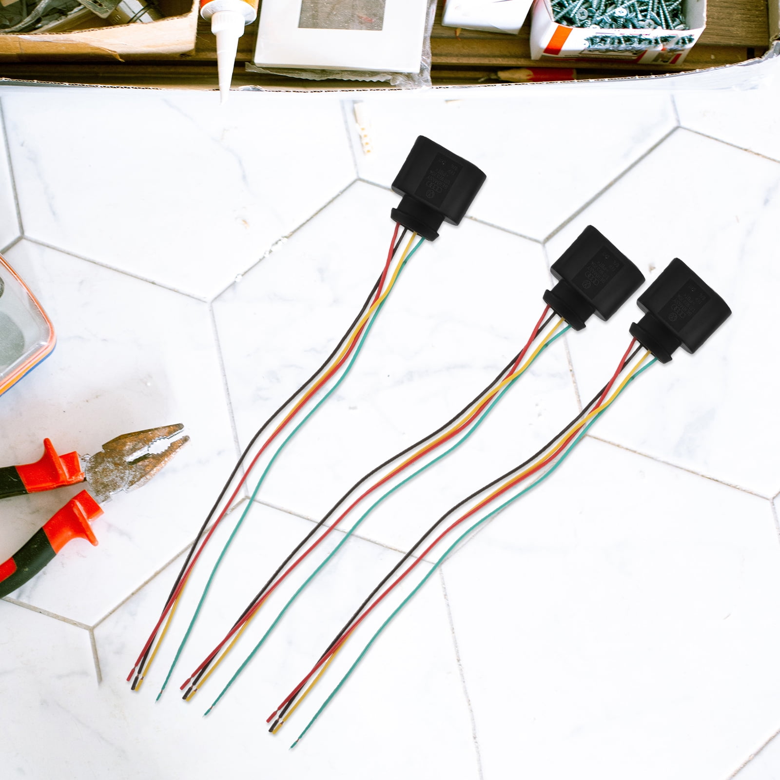 SWETRACE Wiring Connectors Automotive 4Pcs Ignition Coil Wire Harness Abs Black For Enhanced Performance - Image 8