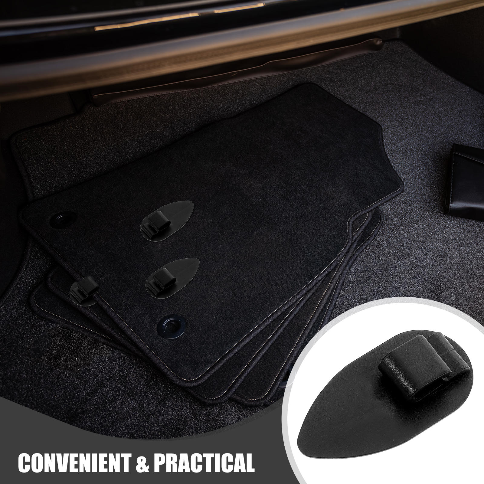 SWETRACE 10Pcs Car Floor Mat Clips Black Plastic for Vehicle Supply and Safety - Image 6