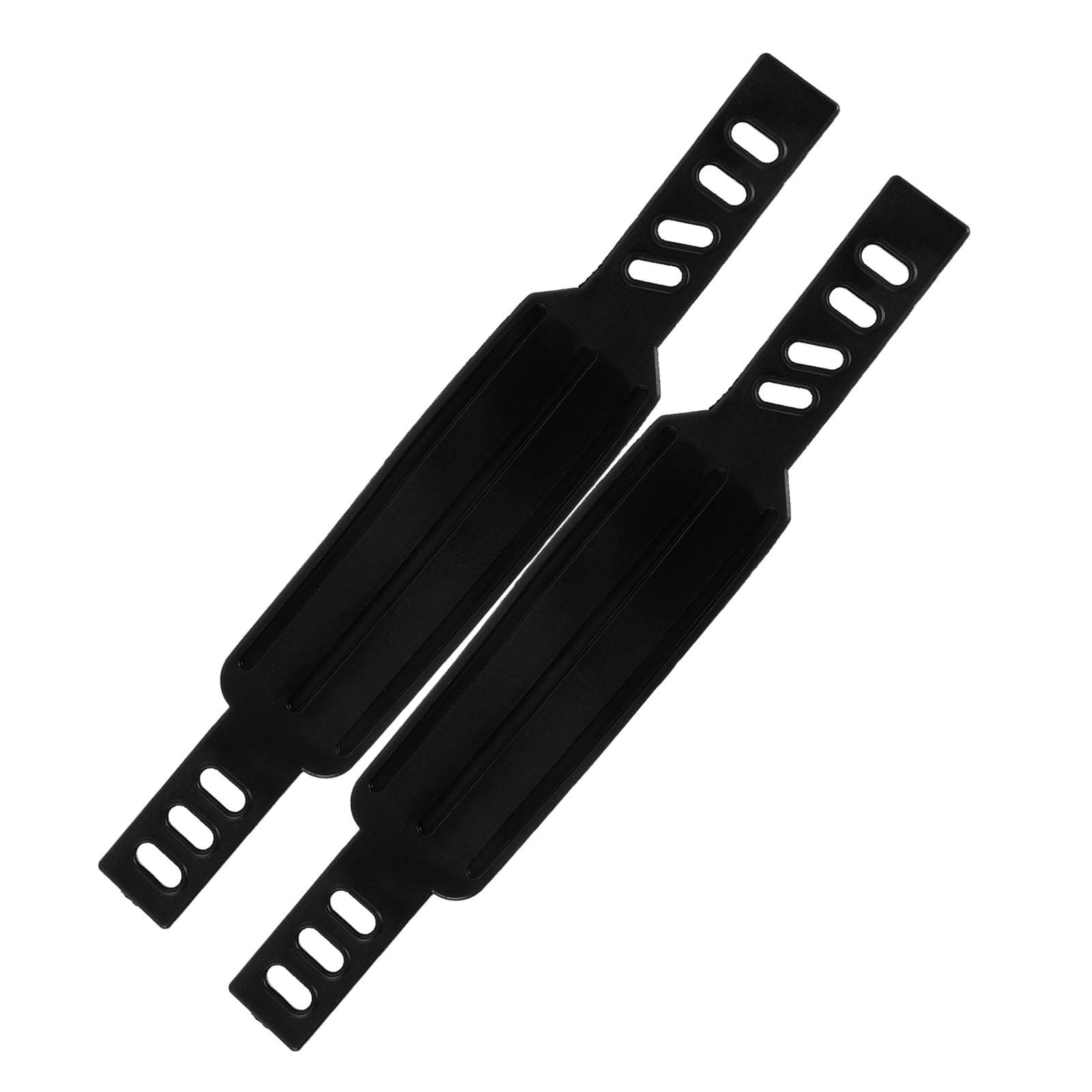 SWETRACE Rowing Machine Foot Straps Exercise Bike Pedal Straps Black 2Pcs Adjustable Design - Image 1