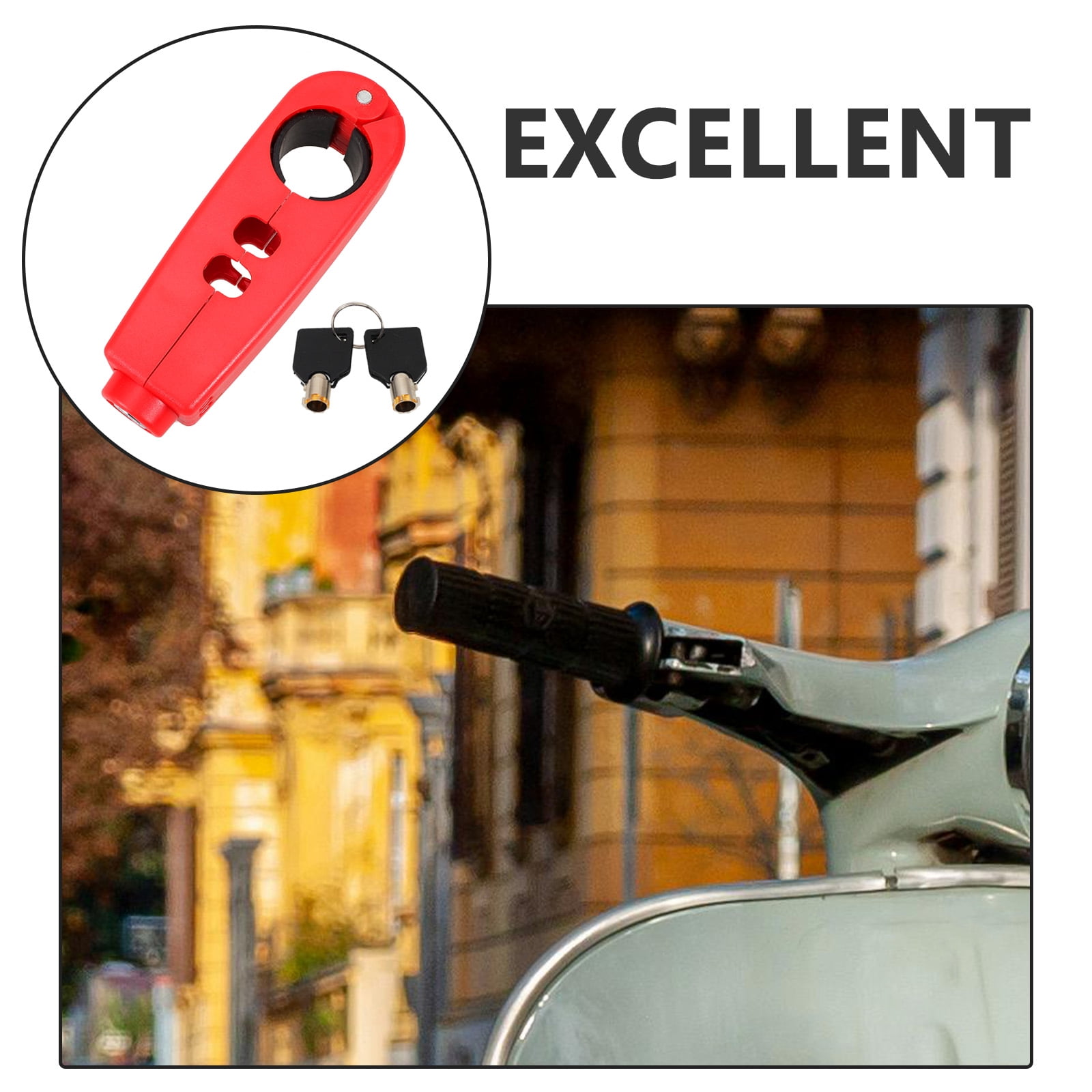SWETRACE 1Pcs Compact Anti-scratch Surface Handlebar Lock Bicycle Outdoor Use 5.9x1.97x1.38in - Image 8