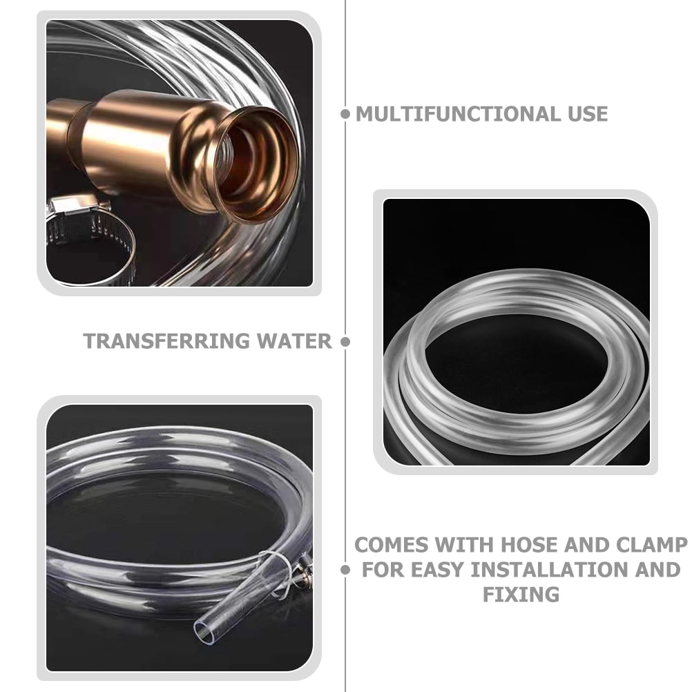 SWETRACE 1Pack Multi Color Gas Siphon Hose For Oil Change Fluid Transfer Emergency Use 157.20X0.59X0.59In - Image 5