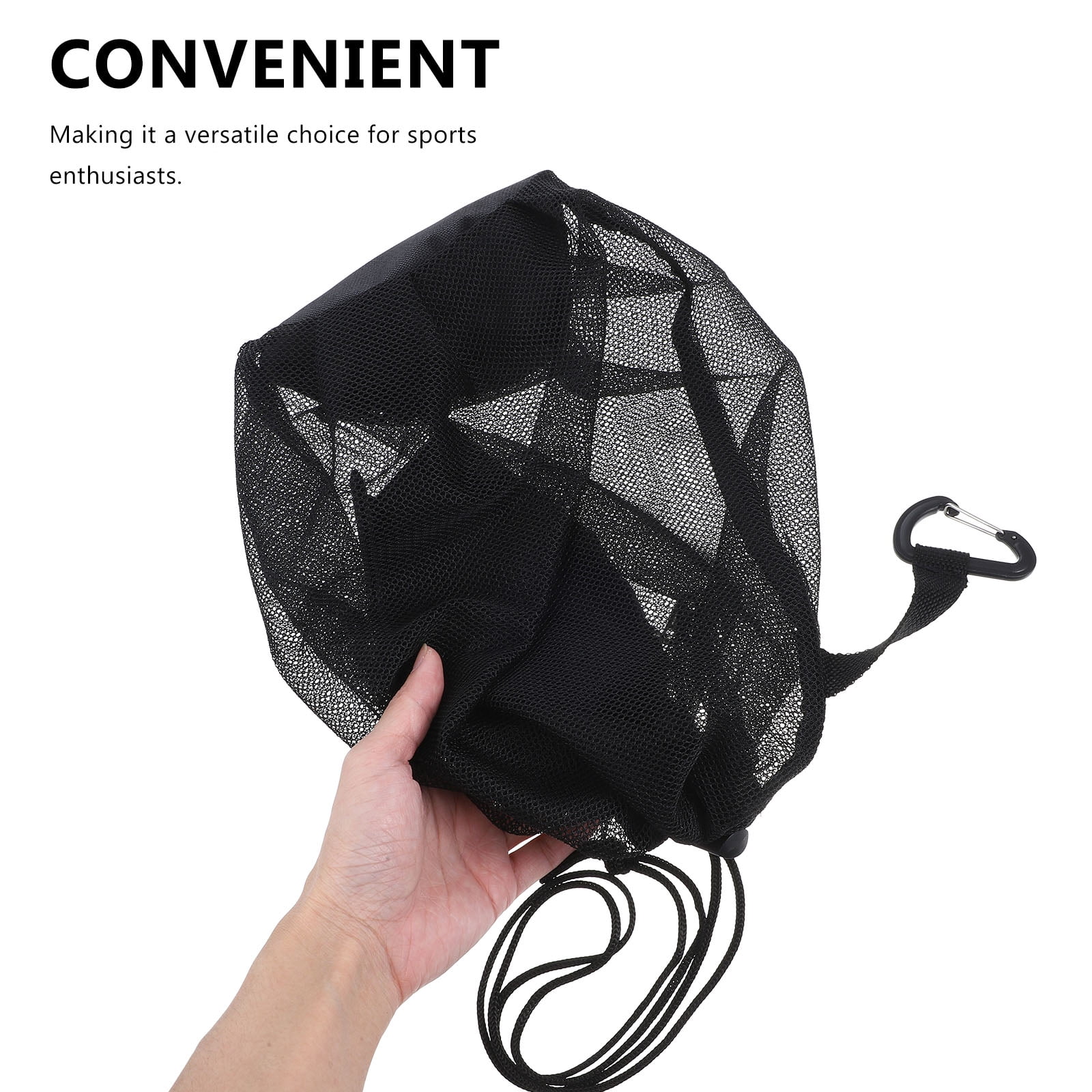 SWETRACE Black Ball Bag for Sports Enthusiasts Beach 1Pcs 12X9.6X9.6In - Image 7