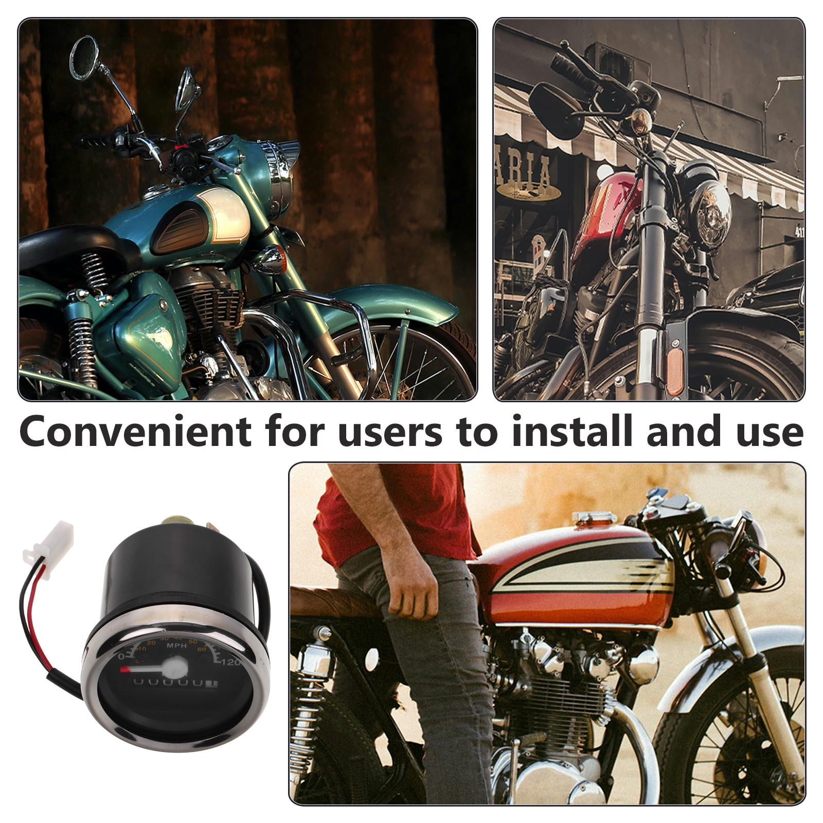 SWETRACE Motorcycle Meter Speedometer 1Pack with Dual Scale Display and High Precision Measurement 11.6x2.4x2.4in - Image 3