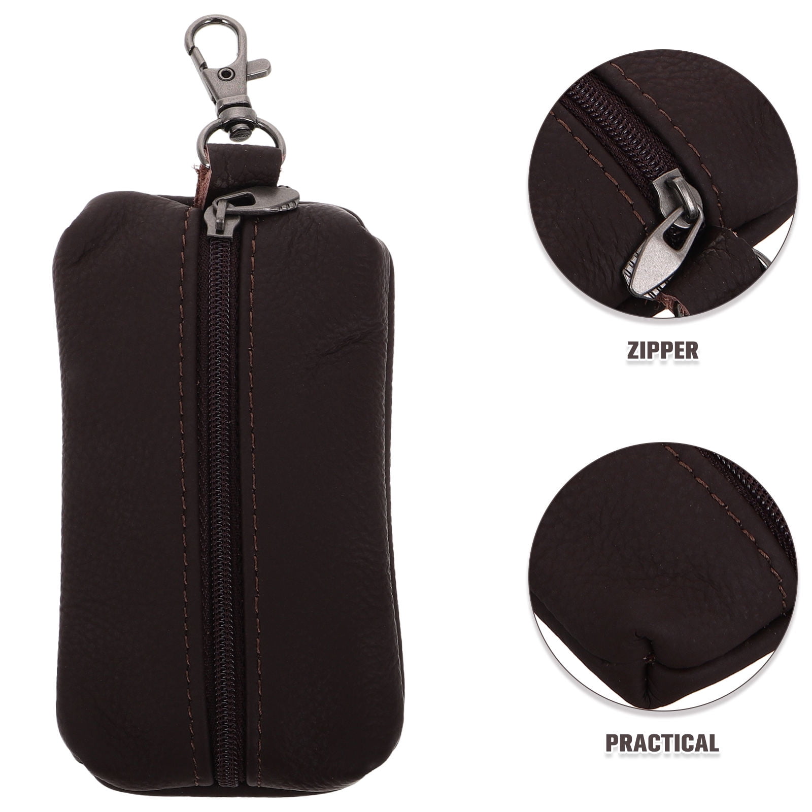 SWETRACE 1Pcs Keychain Card Holder Key Case Wallet with Wristlet and Coin Organizer for Men and Women - Image 3