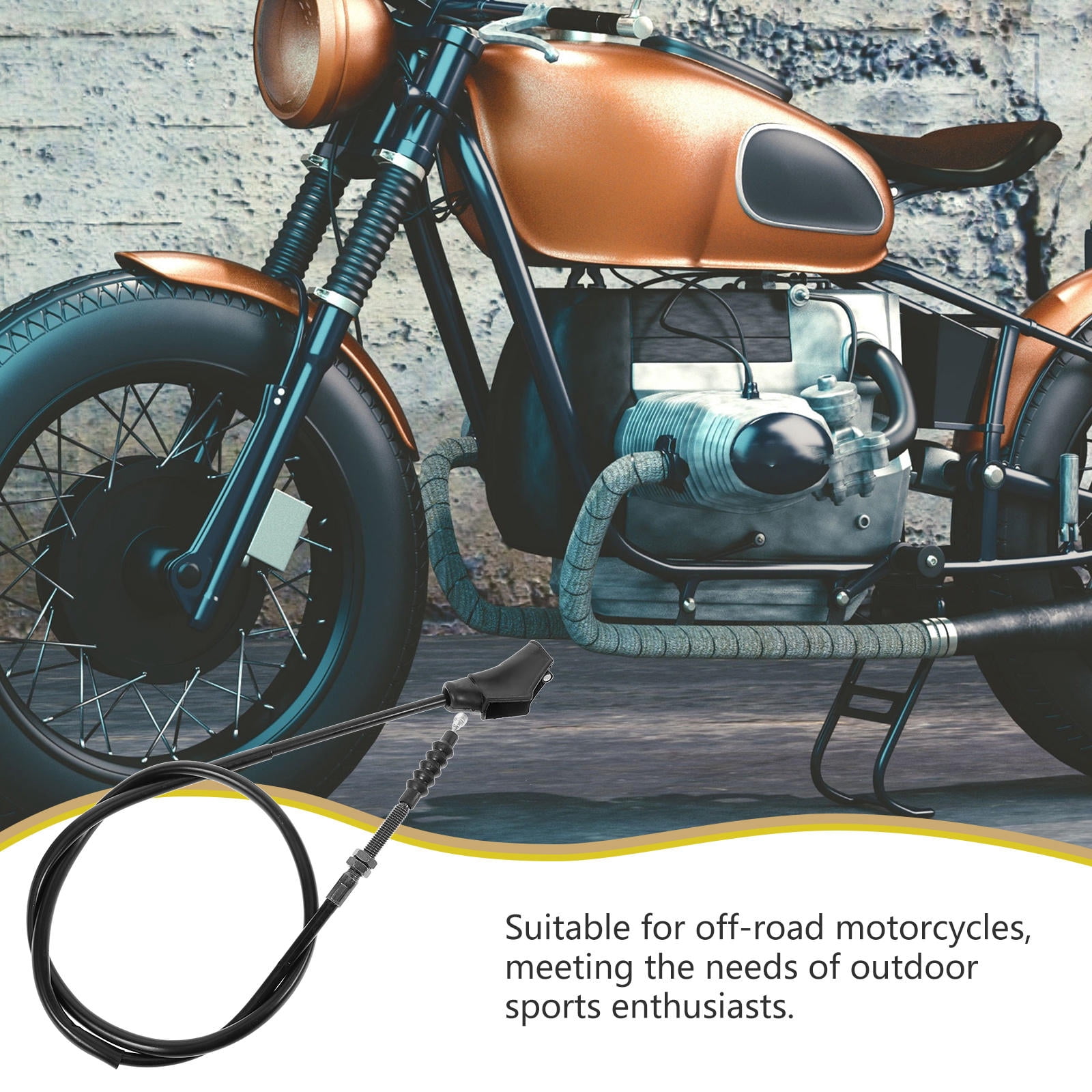 SWETRACE Motorcycle Clutch Cable Adjustable Black Stainless Steel 1 Pcs - Image 6