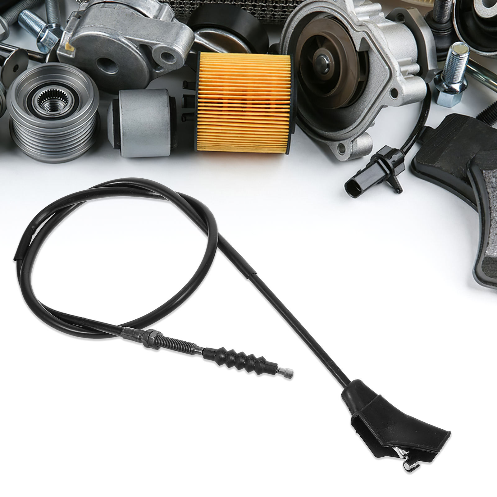 SWETRACE Motorcycle Clutch Cable Adjustable Black Stainless Steel 1 Pcs - Image 8
