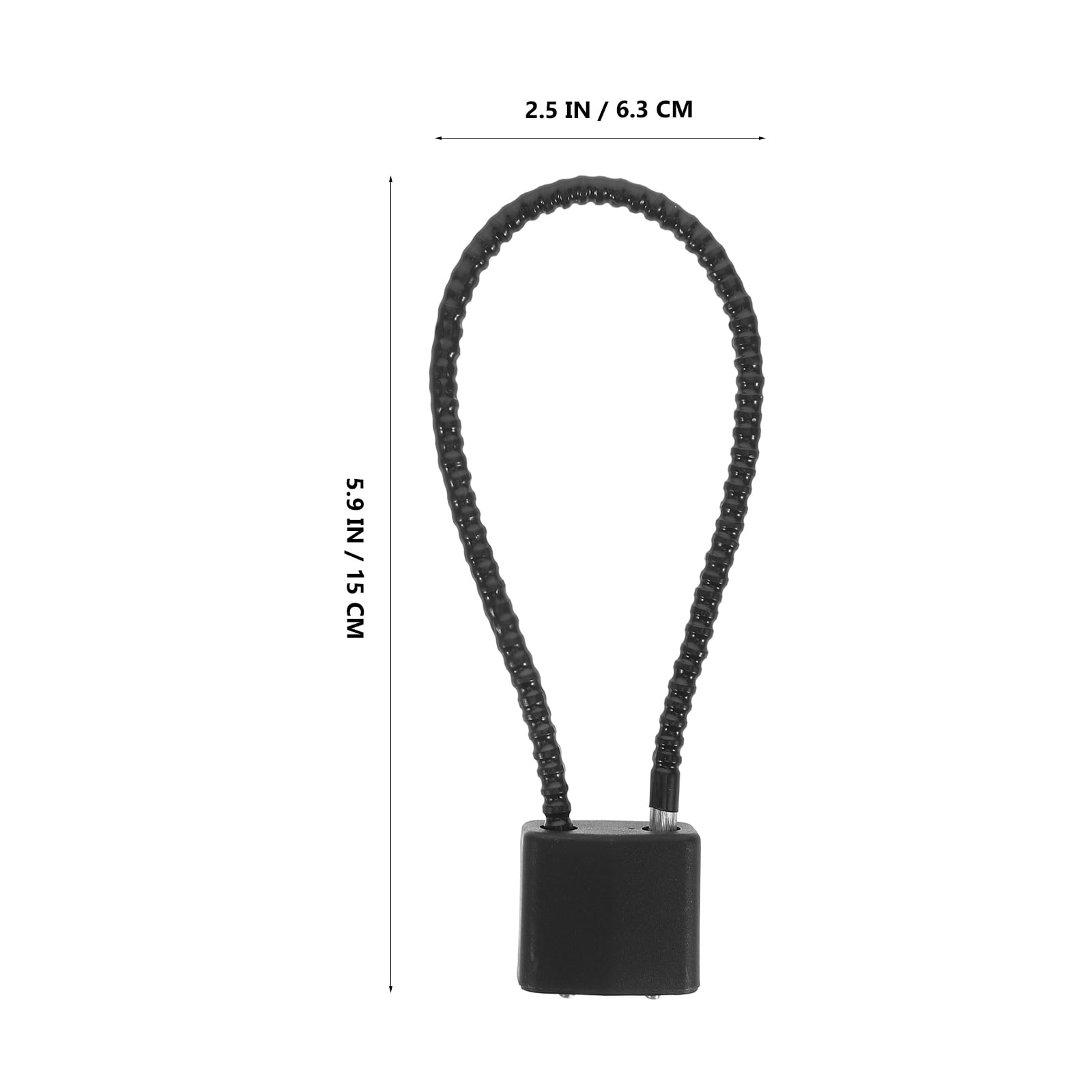 SWETRACE Bicycle Lock Cable Lock Steel Wire Black 1Pcs 5.9X2.5X0.8In - Image 2