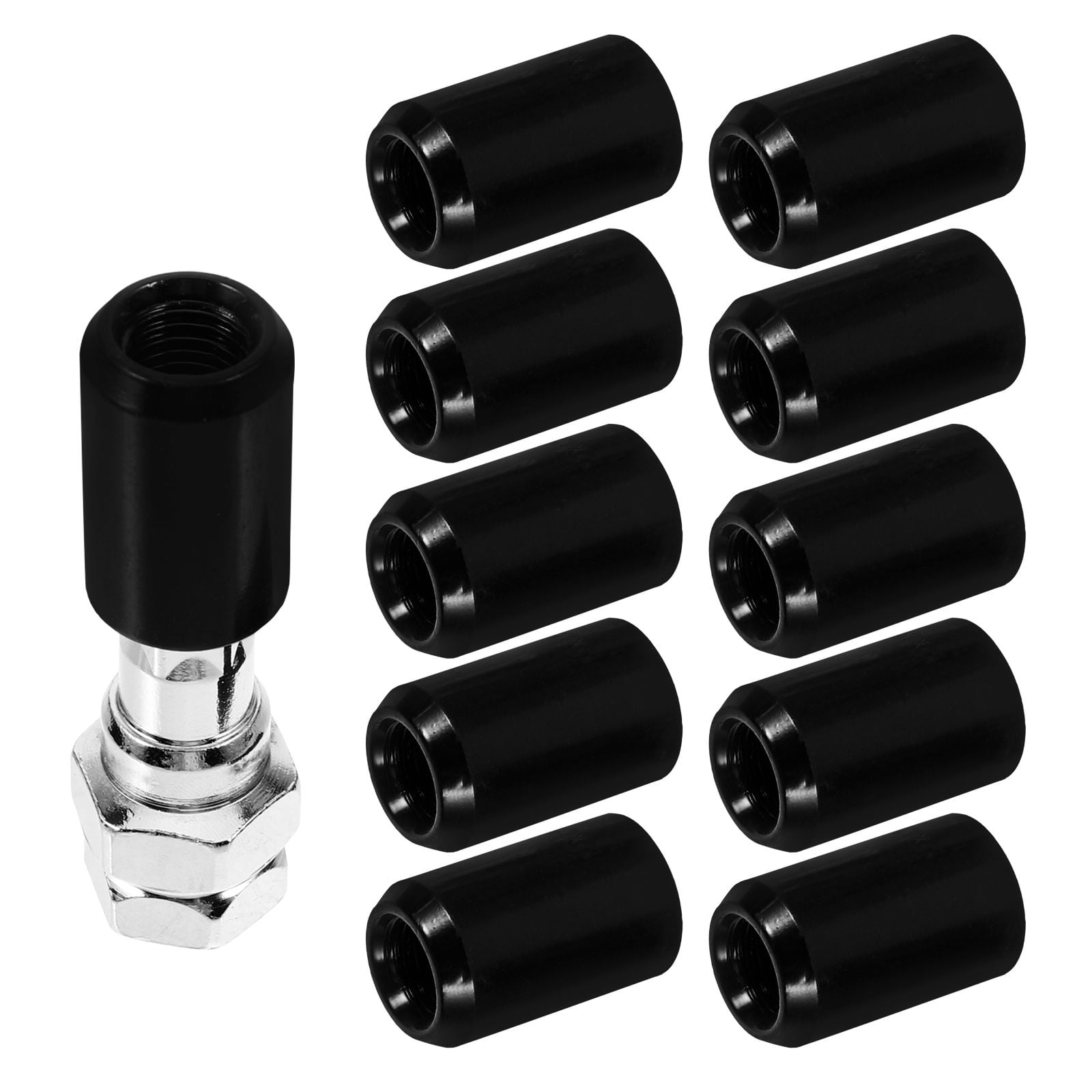 SWETRACE 16X Lug Nuts Black Aluminium Alloy Car Wheel Nut Covers Daily Use - Image 1
