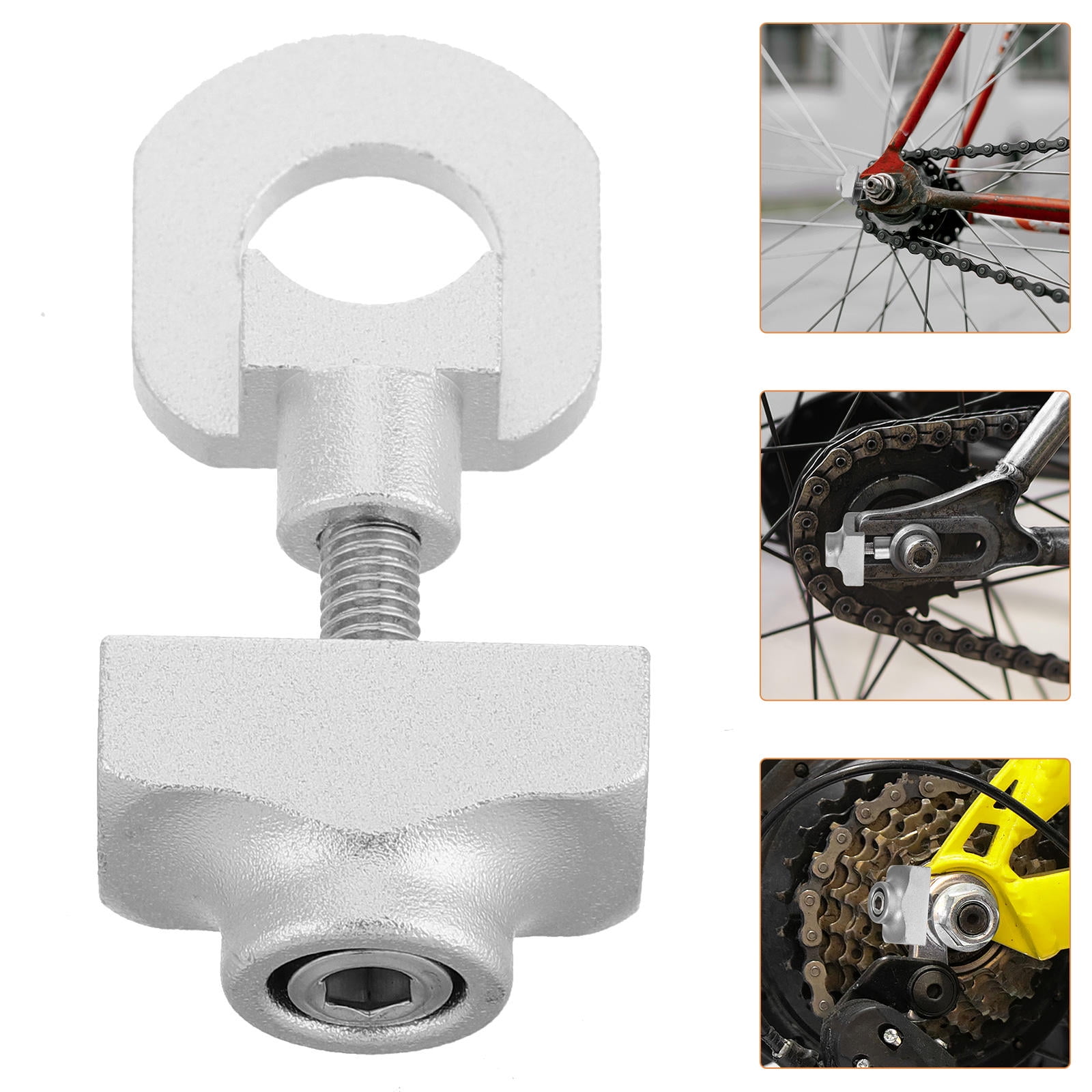 SWETRACE 1Set Mini Bike Chain Tensioner Aluminum Alloy Compact Design for Single-Speed Bicycles 1.4x0.8x0.7in - Image 6