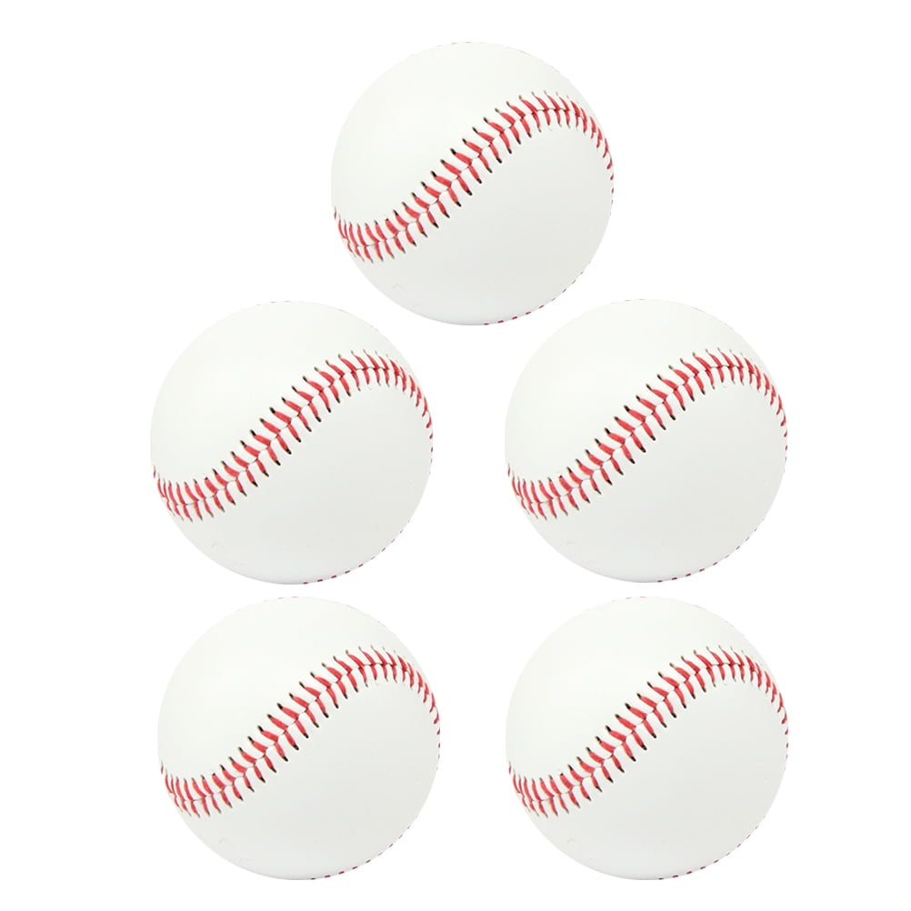 SWETRACE Exercise Baseball Training Balls Rubber 5 Pcs Indoor and Outdoor Practice - Image 1